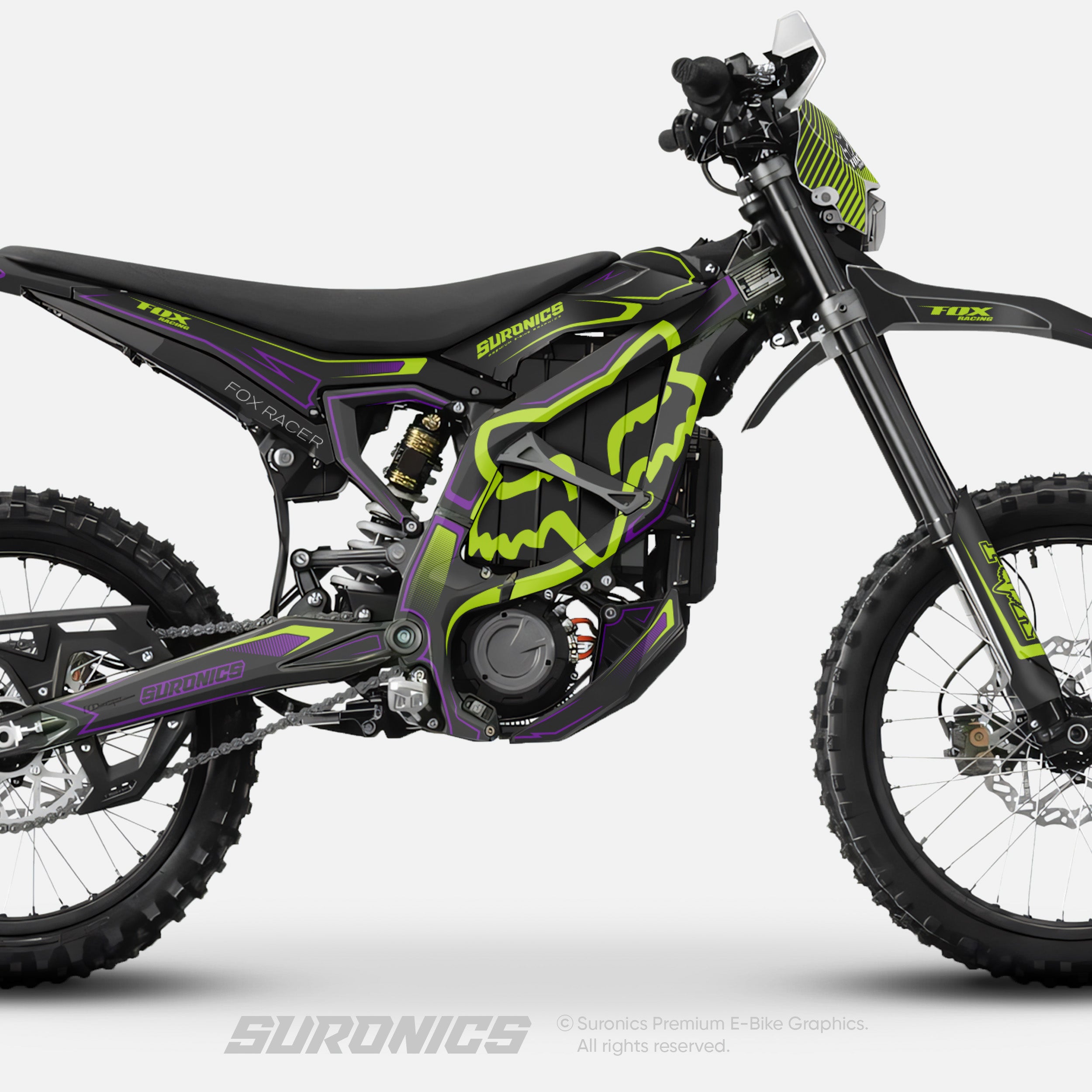 FOX RACER BLACK GREEN Surron Ultra Bee Graphics kit – Suronics