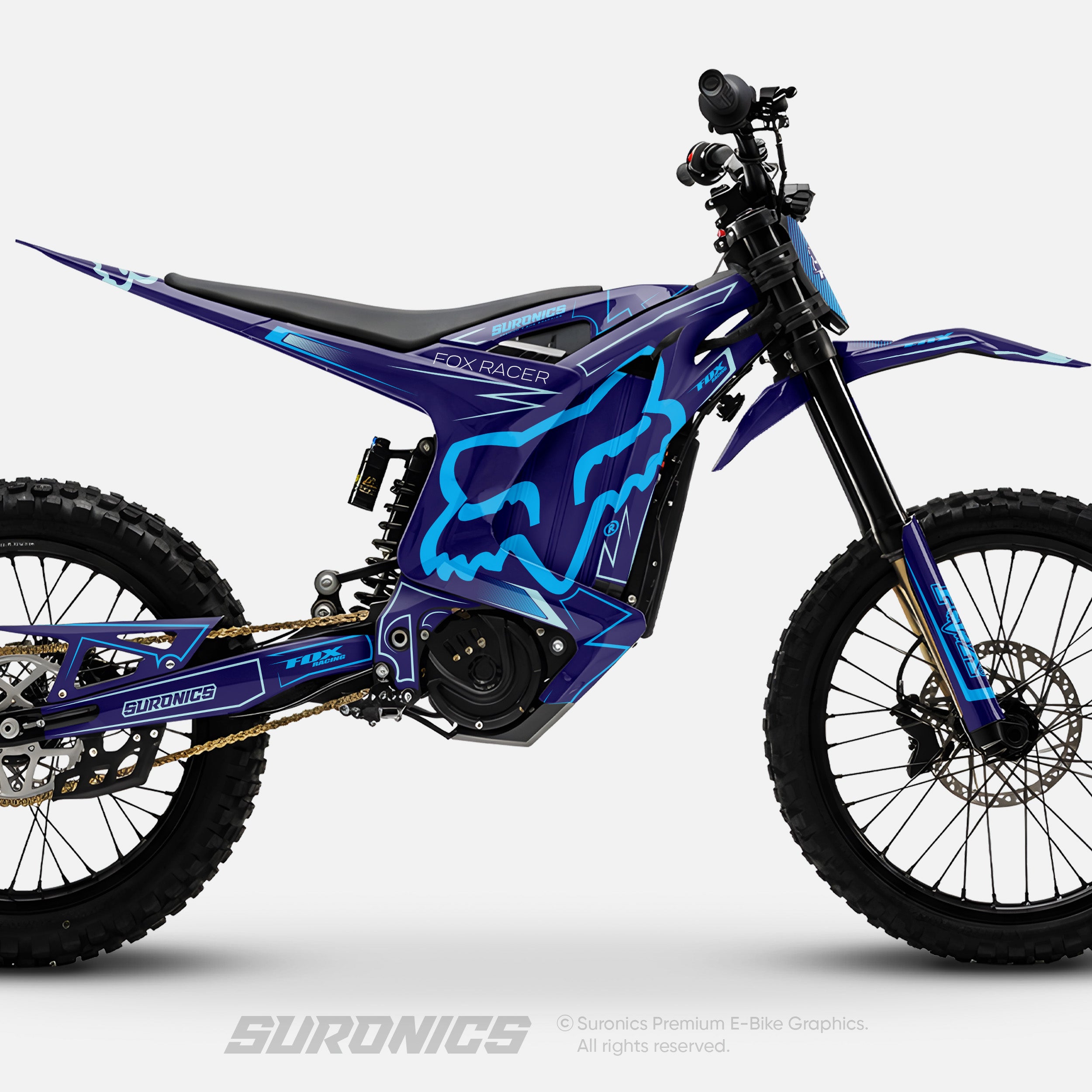 FOX RACER NAVY CYAN Arctic Leopard XE Graphics kit