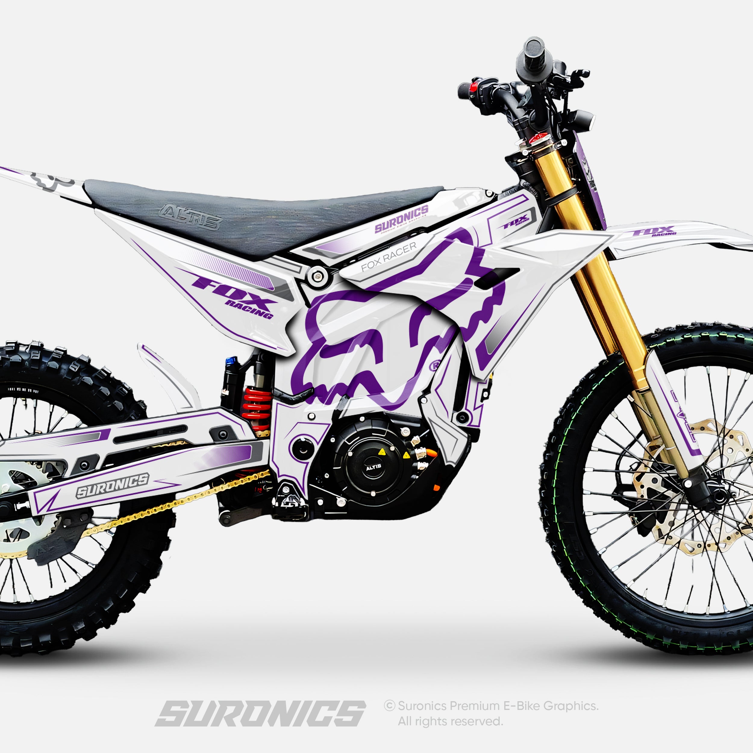 FOX RACER WHITE PURPLE Altis Sigma Graphics kit