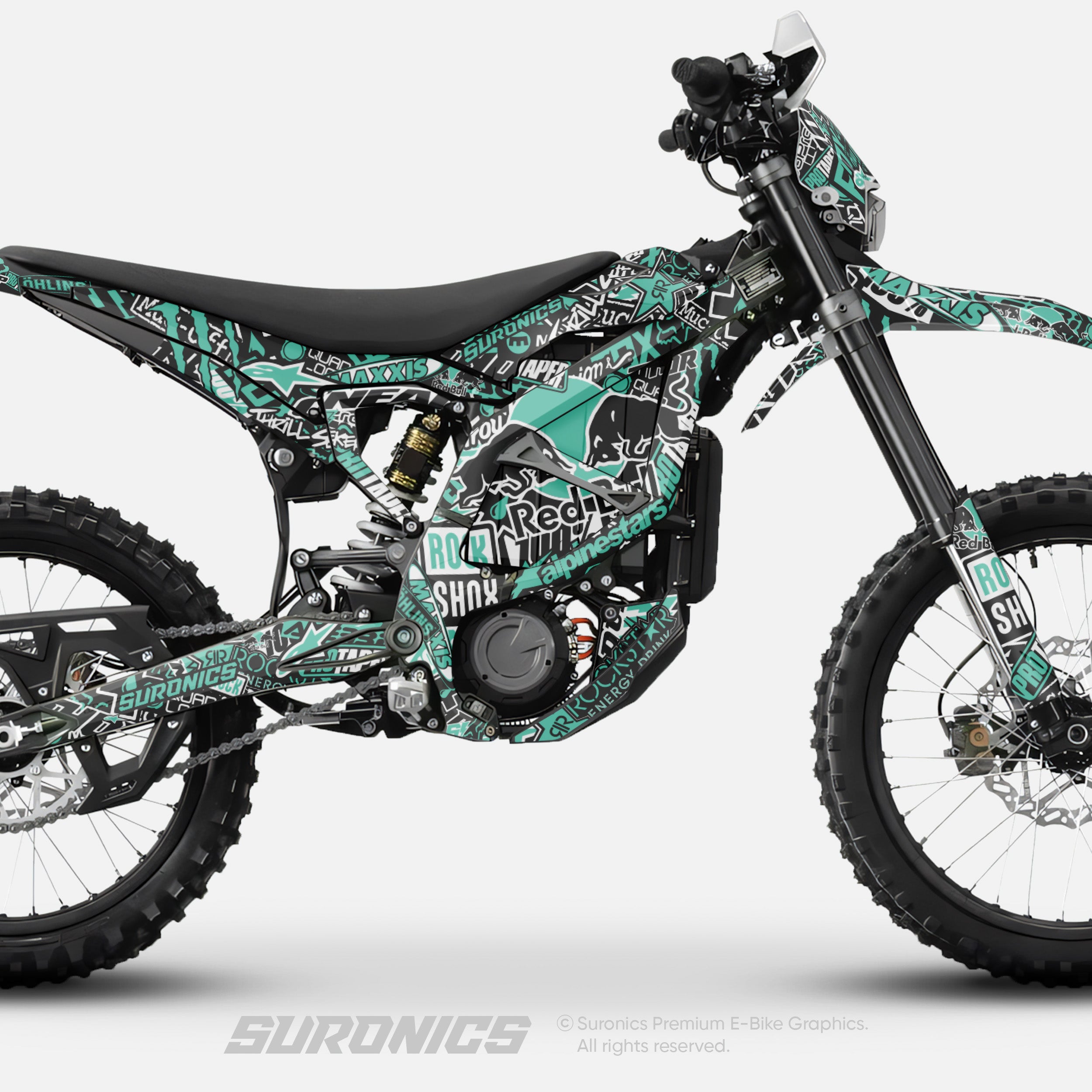 STICKY BLACK MINT Surron Ultra Bee Graphics kit