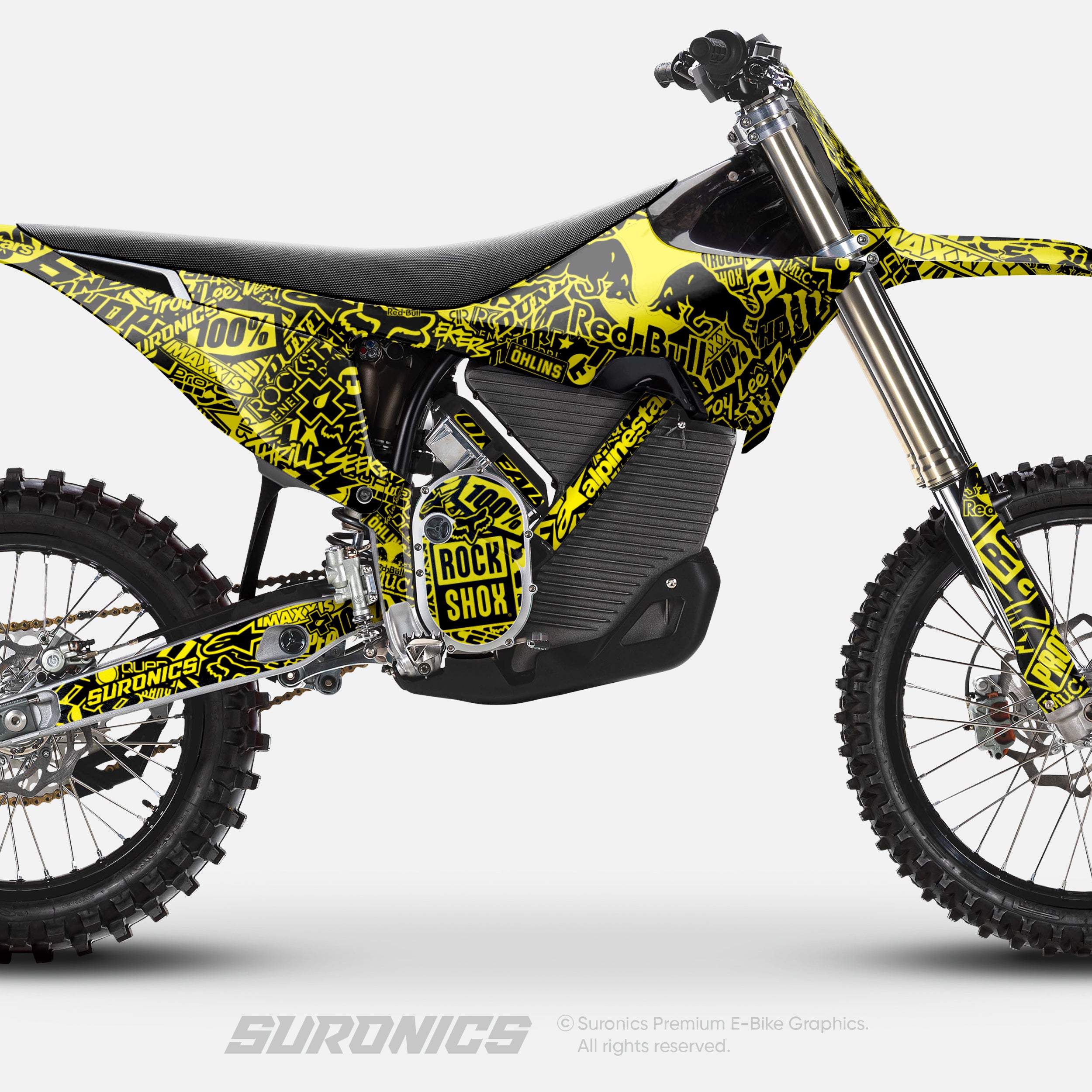 STICKY BLACK YELLOW Stark Varg Graphics kit