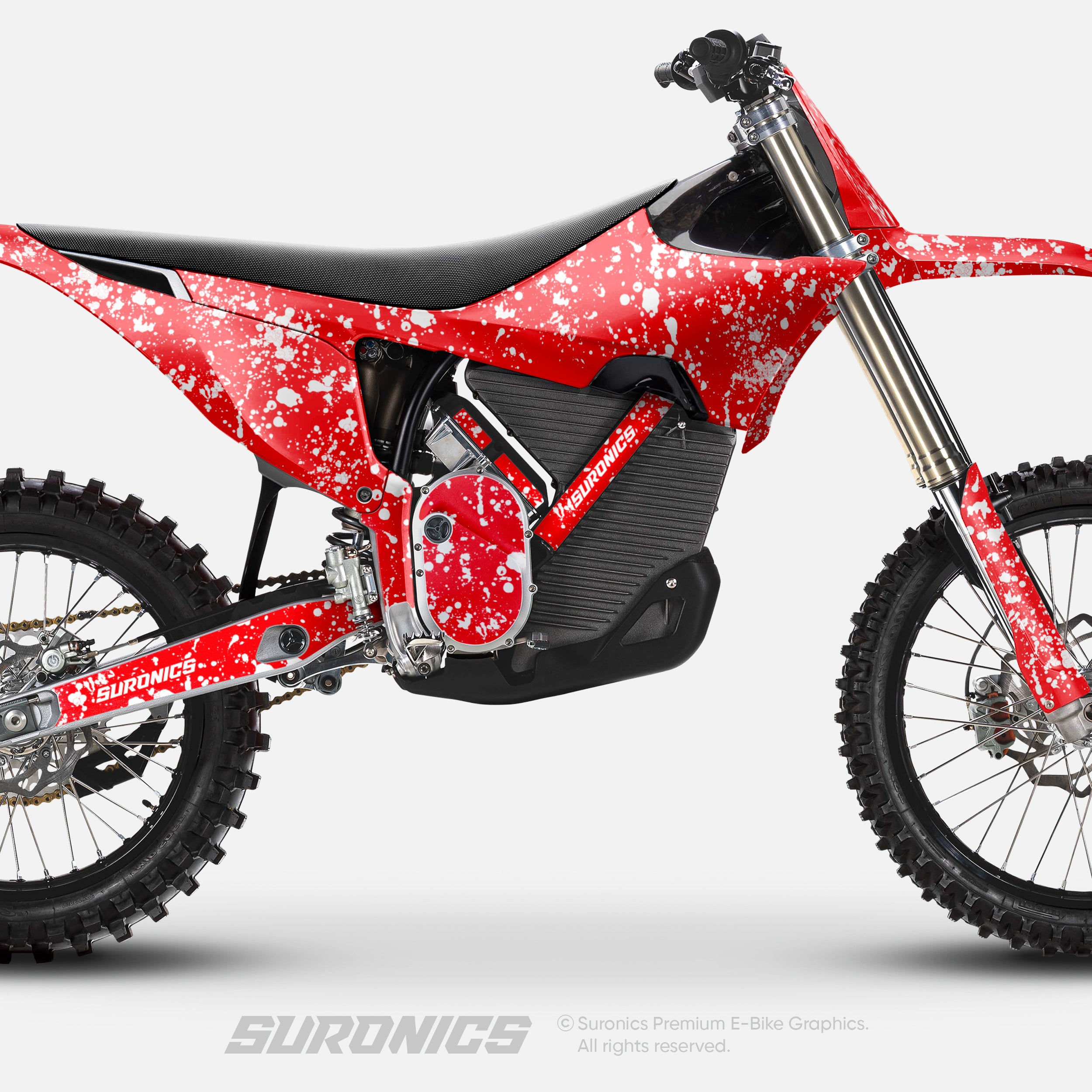 SPLATTER RED WHITE Stark Varg Graphics kit