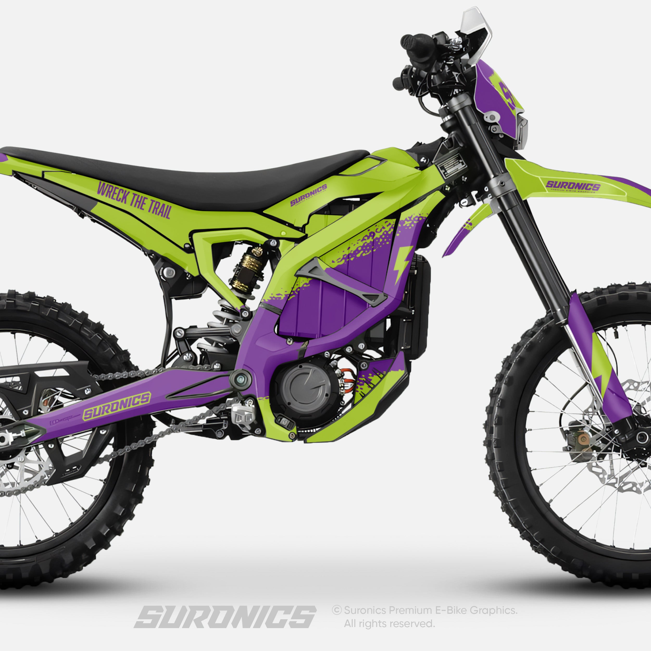 HALF GREEN PURPLE Surron Ultra Bee Graphics kit