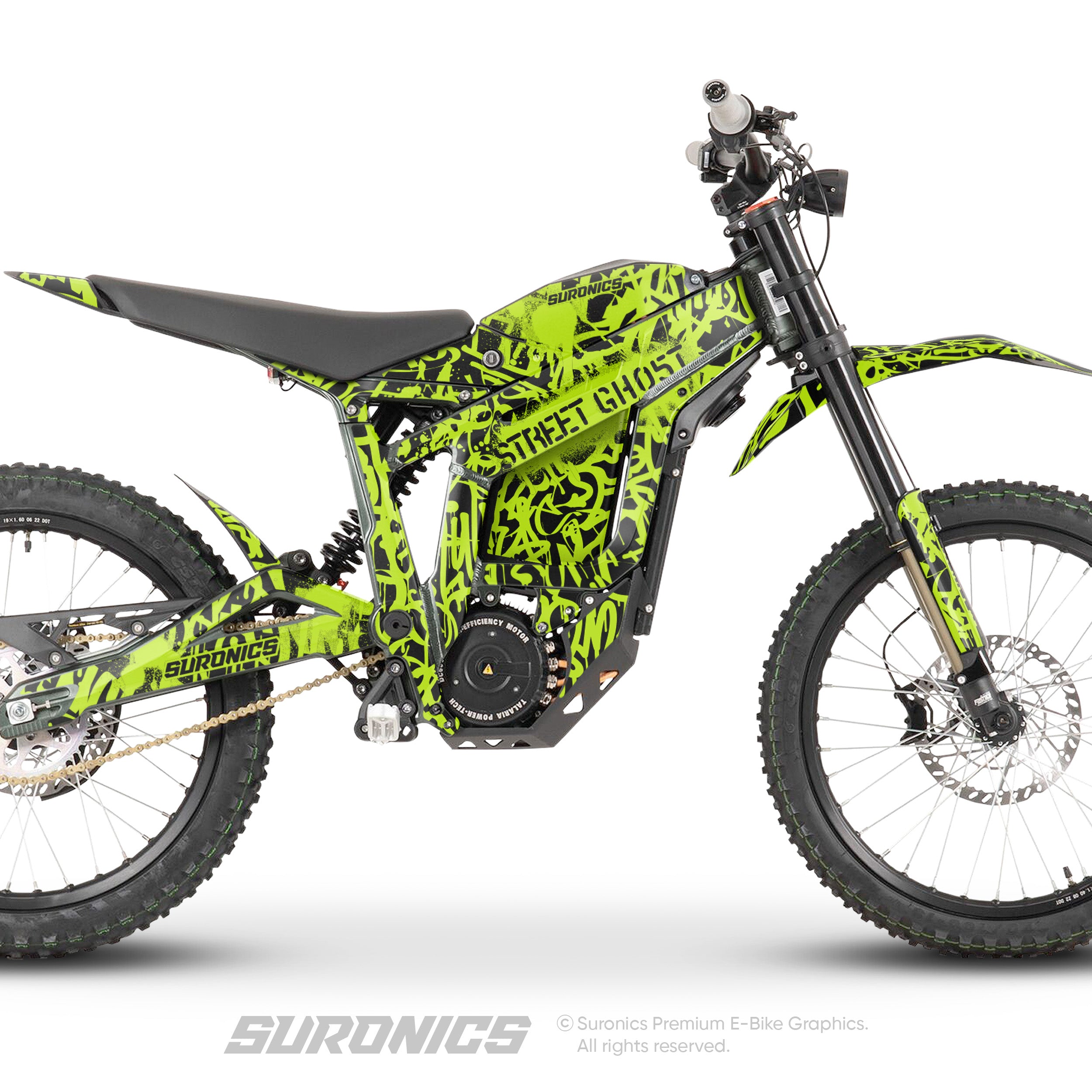 STREET GHOST BLACK GREEN Talaria Sting MX3 MX4 Graphics kit