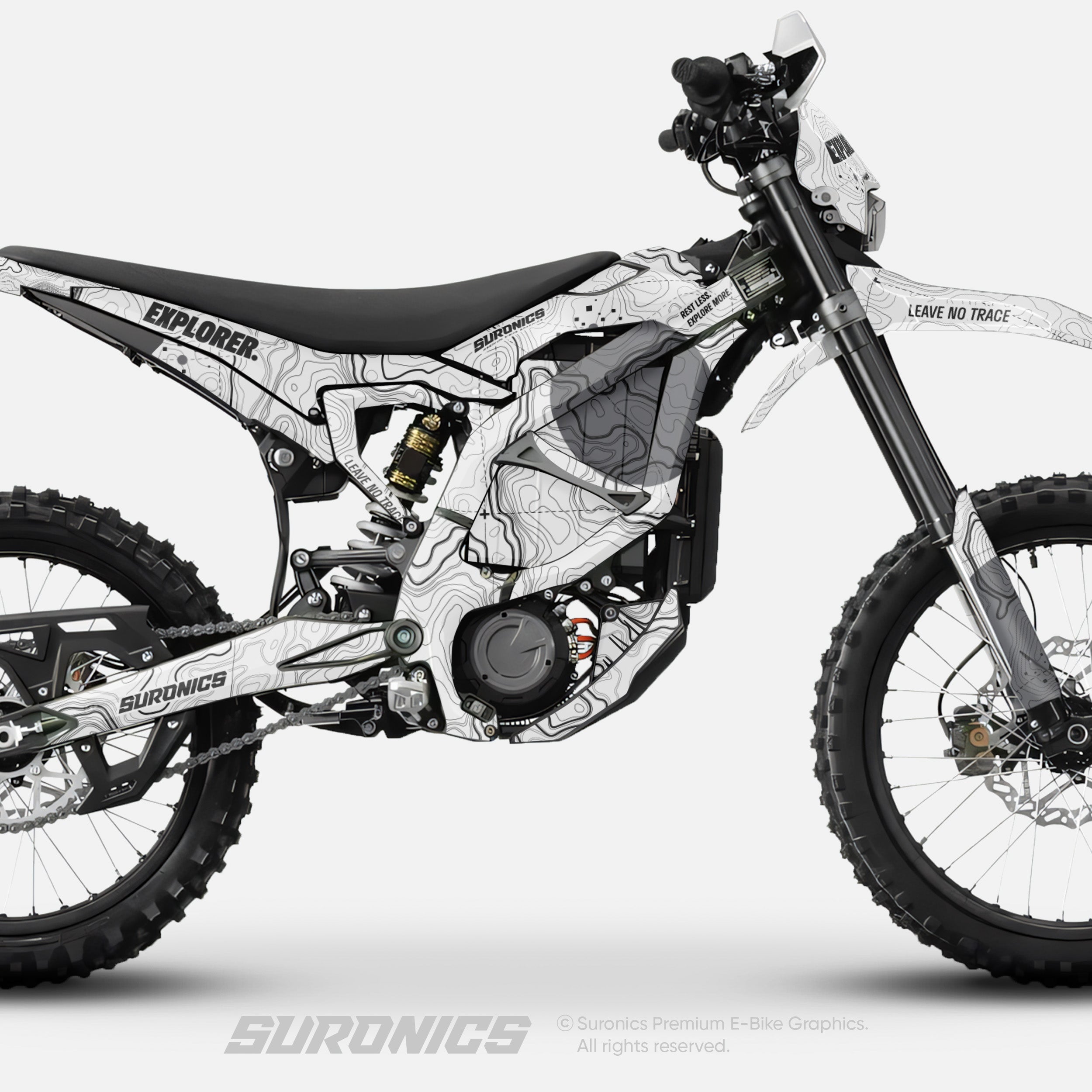 EXPLORER WHITE GREY Surron Ultra Bee Graphics kit