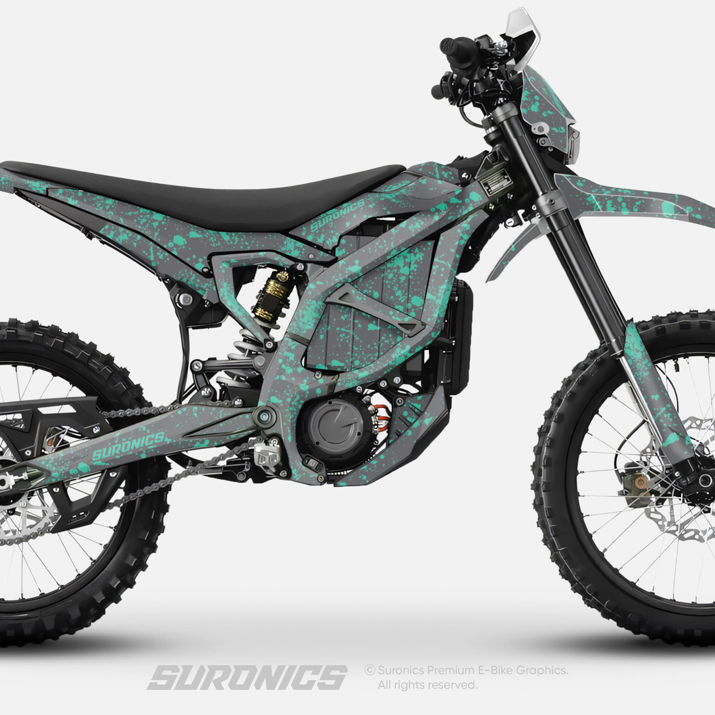 SPLATTER GREY MINT Surron Ultra Bee Graphics kit