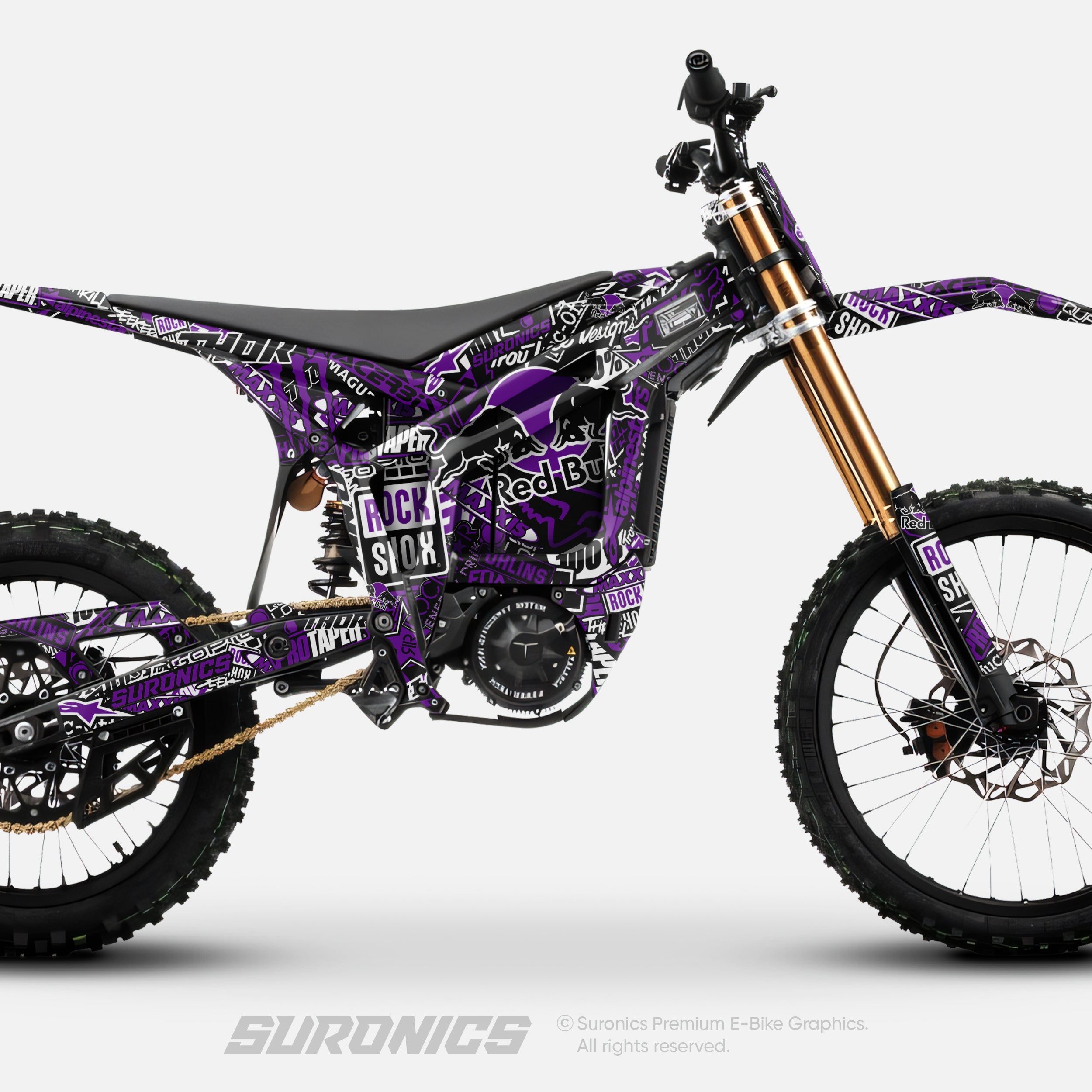 STICKY BLACK PURPLE Talaria Komodo Graphics kit