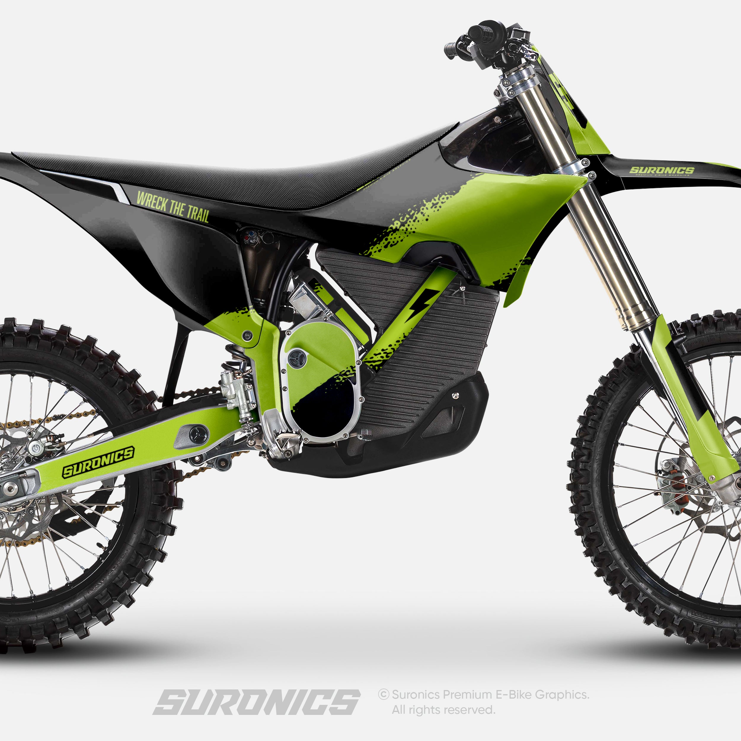 HALF BLACK GREEN Stark Varg Graphics kit