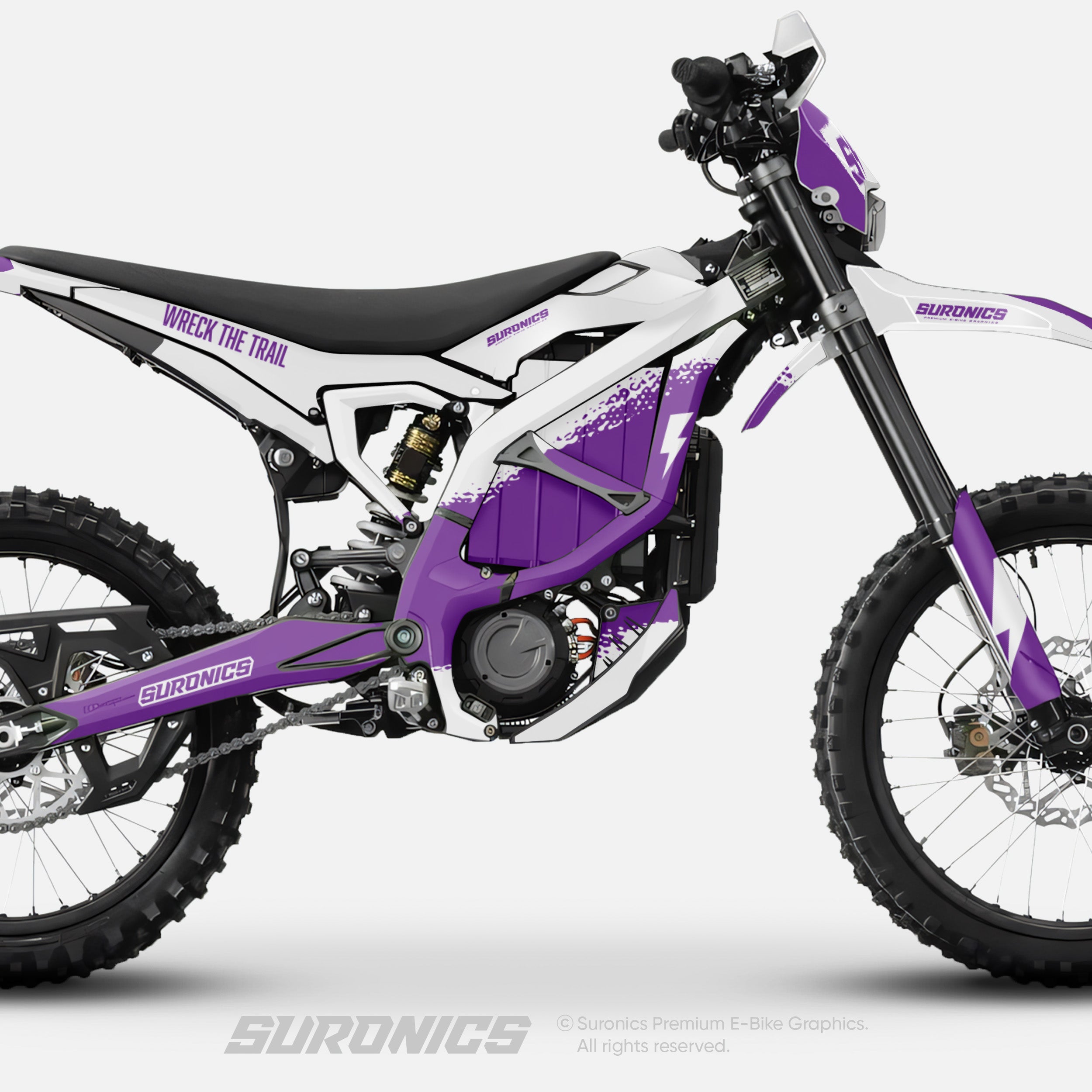 HALF WHITE PURPLE Surron Ultra Bee Graphics kit