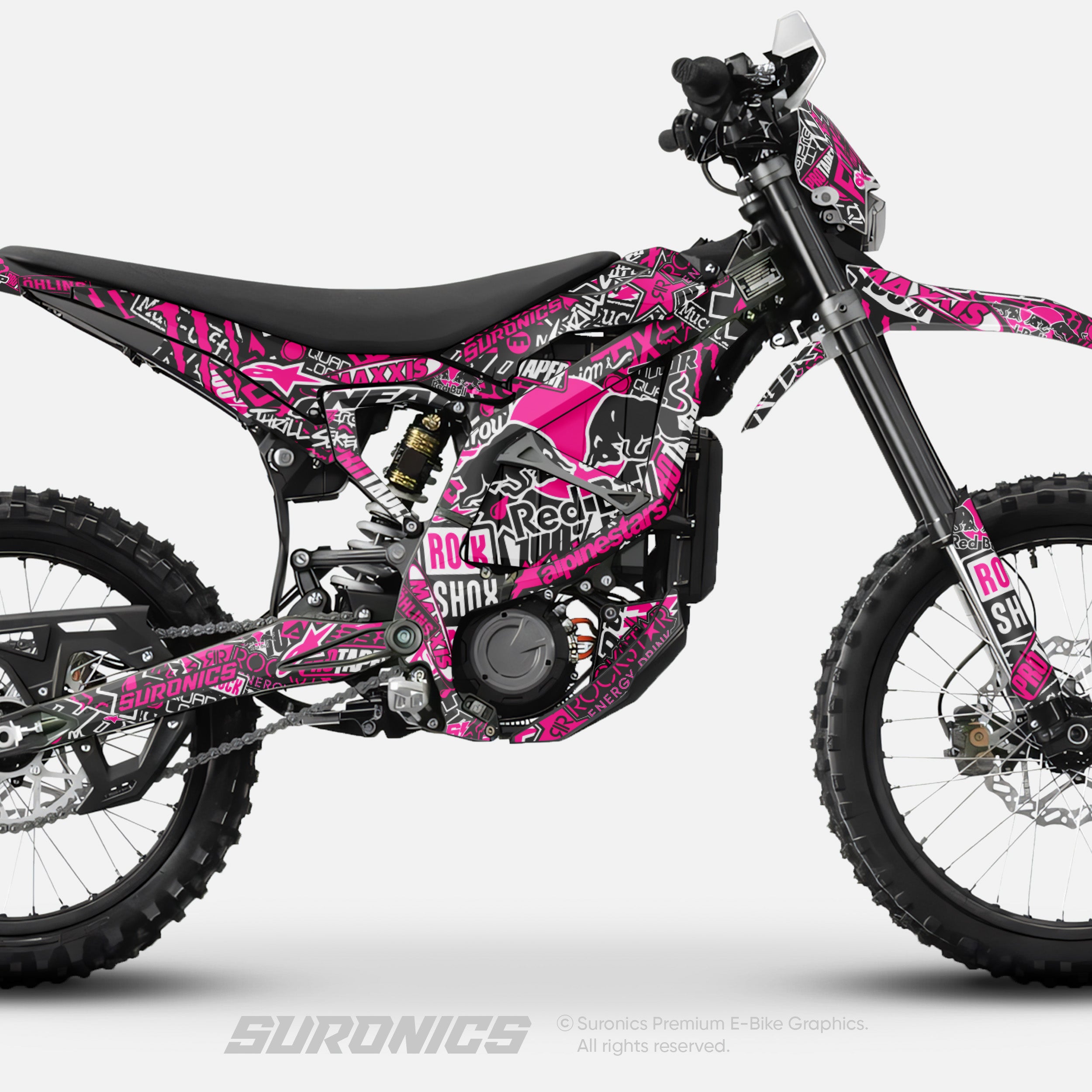 STICKY BLACK MAGENTA Surron Ultra Bee Graphics kit