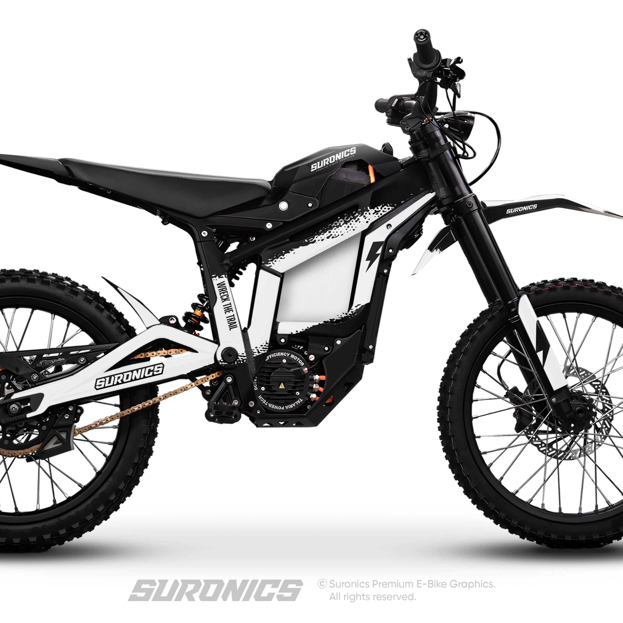HALF BLACK WHITE Talaria Sting MX5 PRO Graphics kit