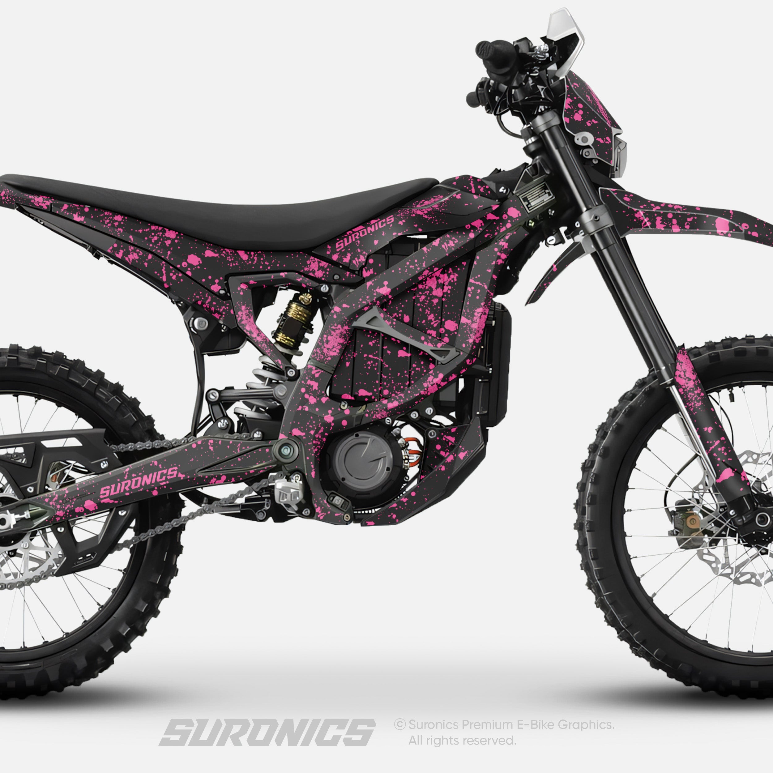 SPLATTER BLACK PINK Surron Ultra Bee Graphics kit
