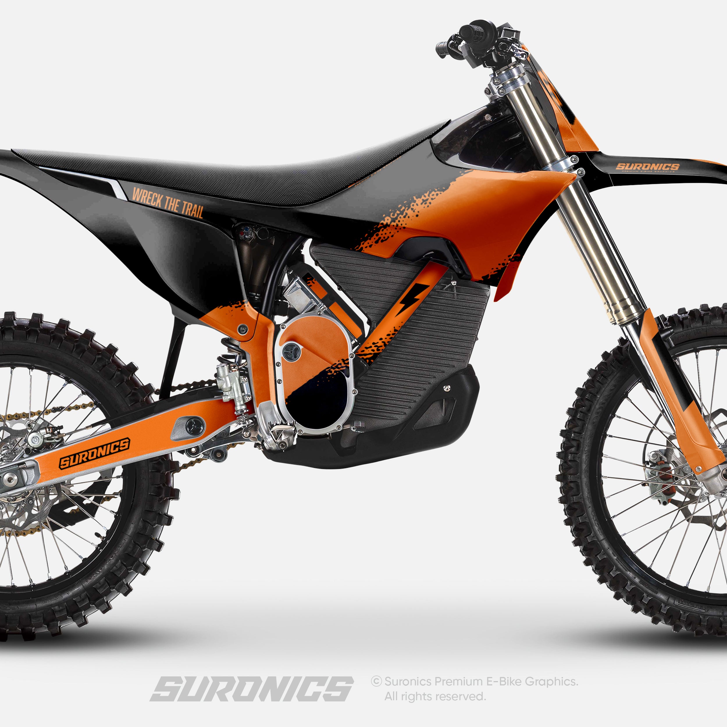 HALF BLACK ORANGE Stark Varg Graphics kit