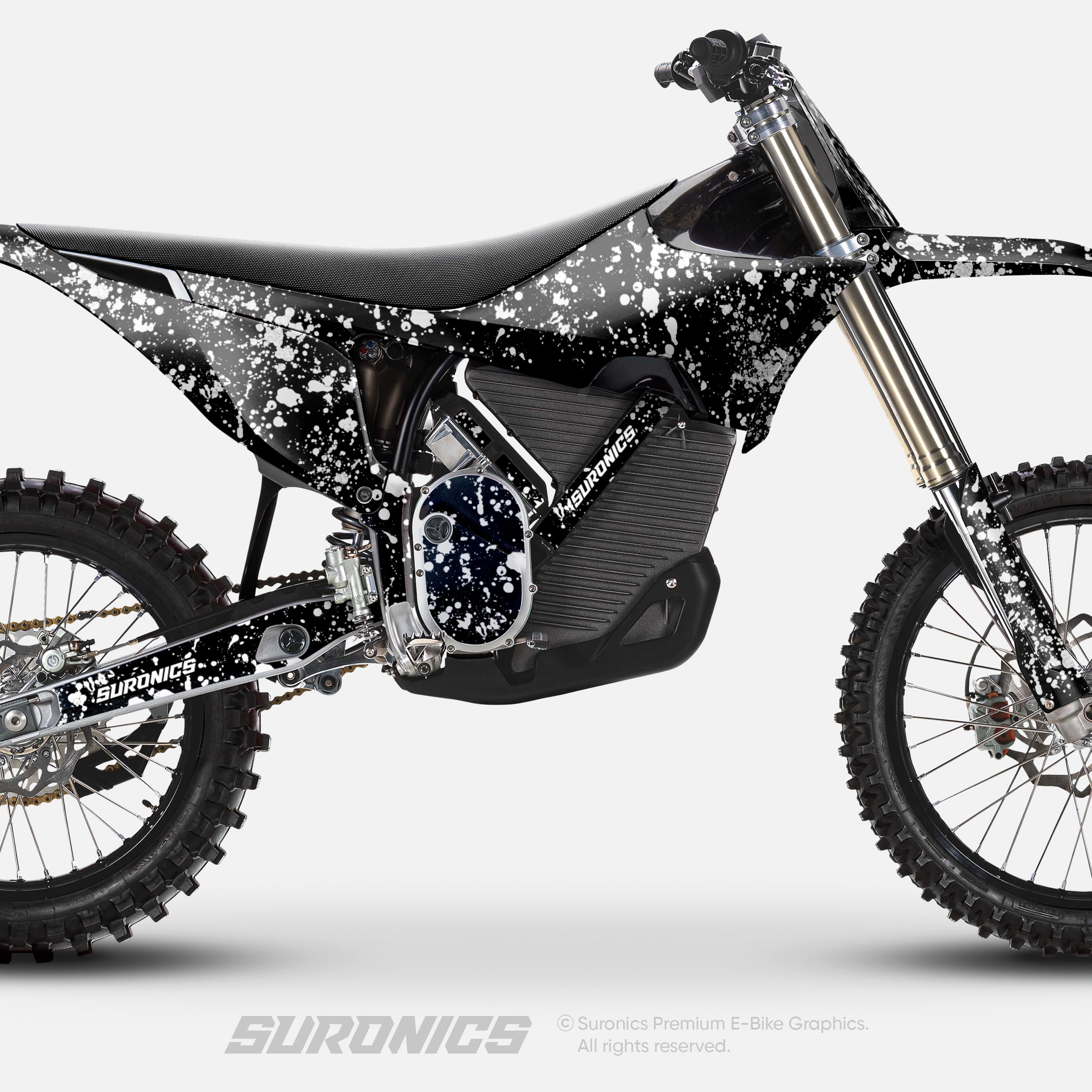 SPLATTER BLACK WHITE Stark Varg Graphics kit
