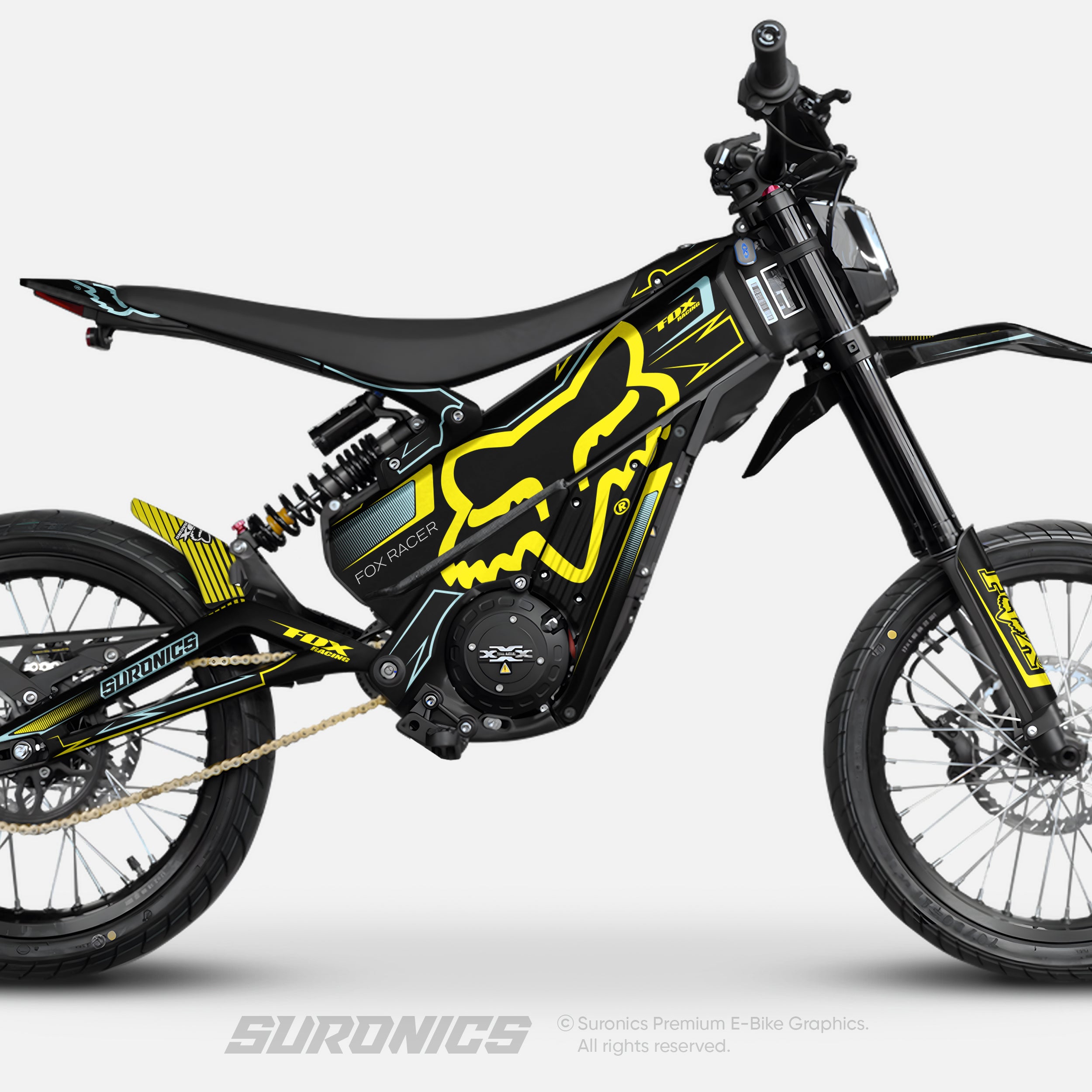 FOX RACER BLACK YELLOW Talaria XXX Graphics kit
