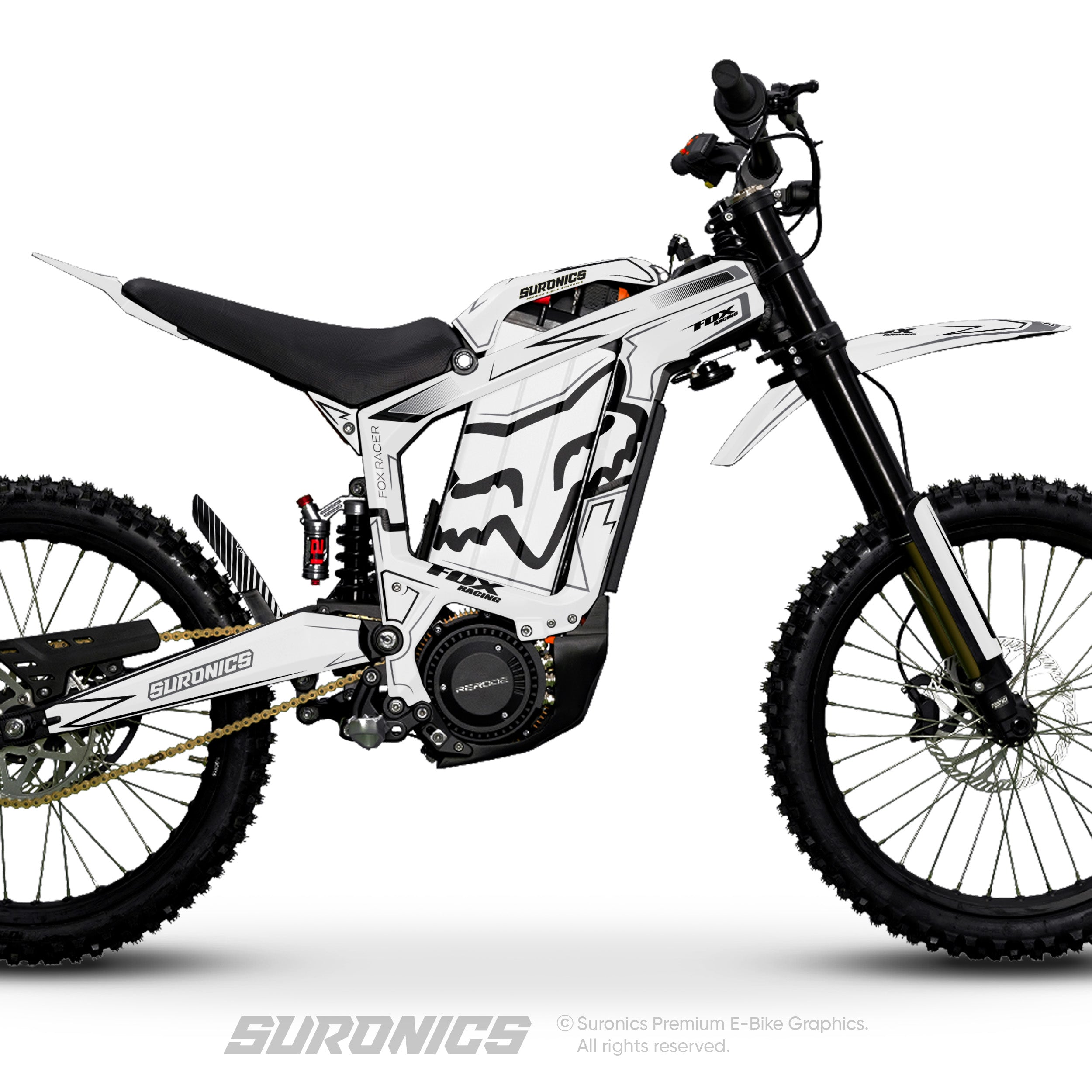 FOX RACER WHITE BLACK Rerode R1 Graphics kit