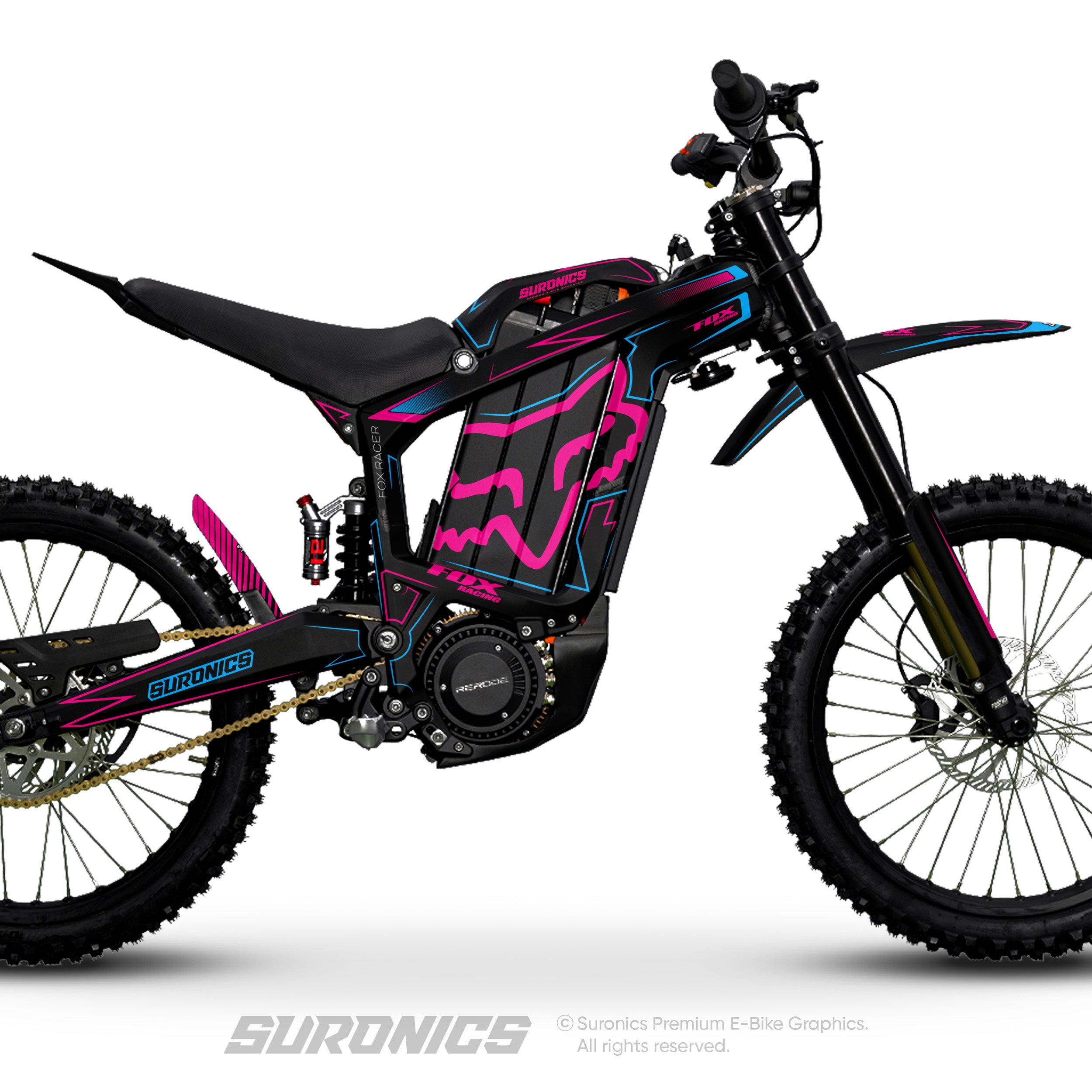 FOX RACER BLACK MAGENTA Rerode R1 Graphics kit