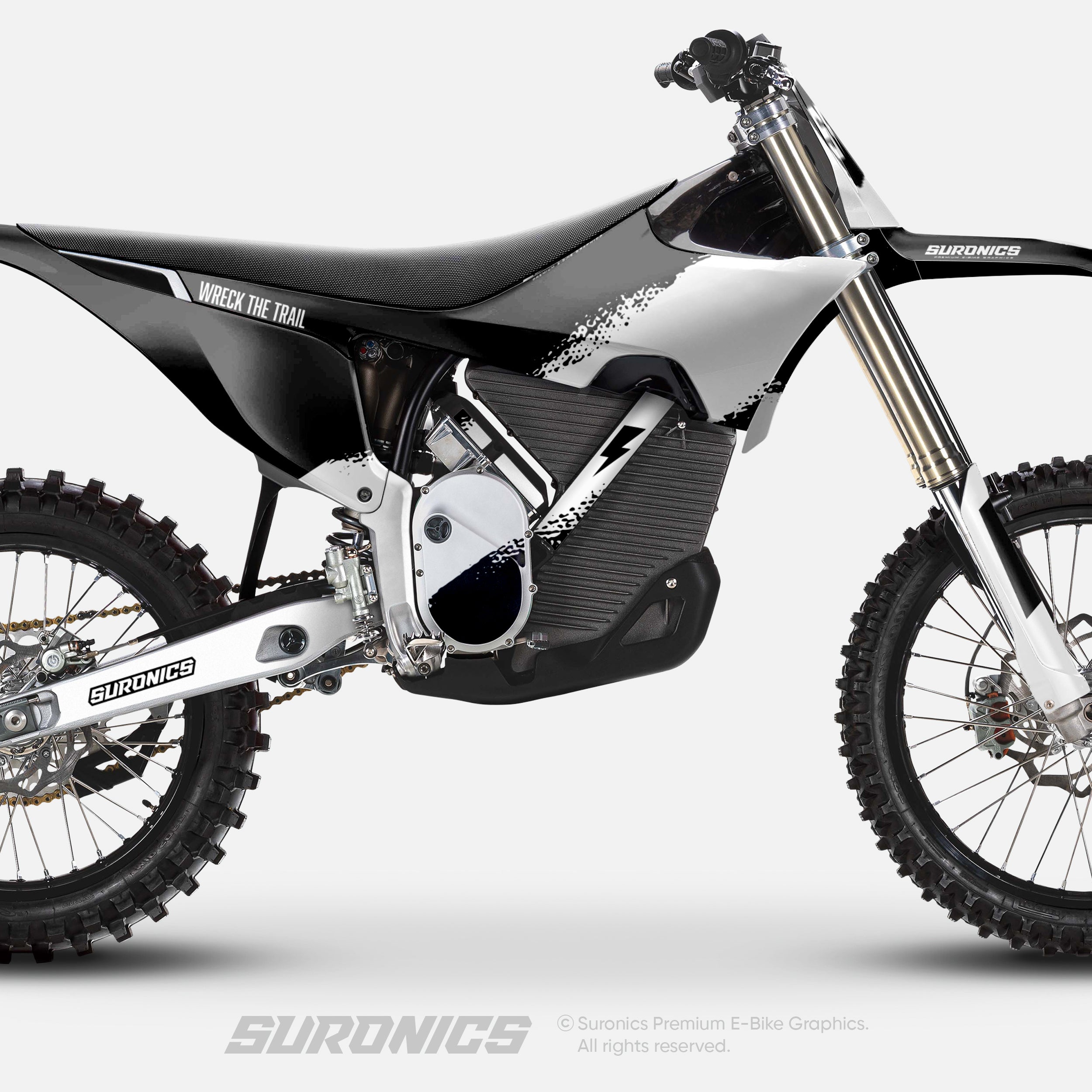 HALF BLACK WHITE Stark Varg Graphics kit