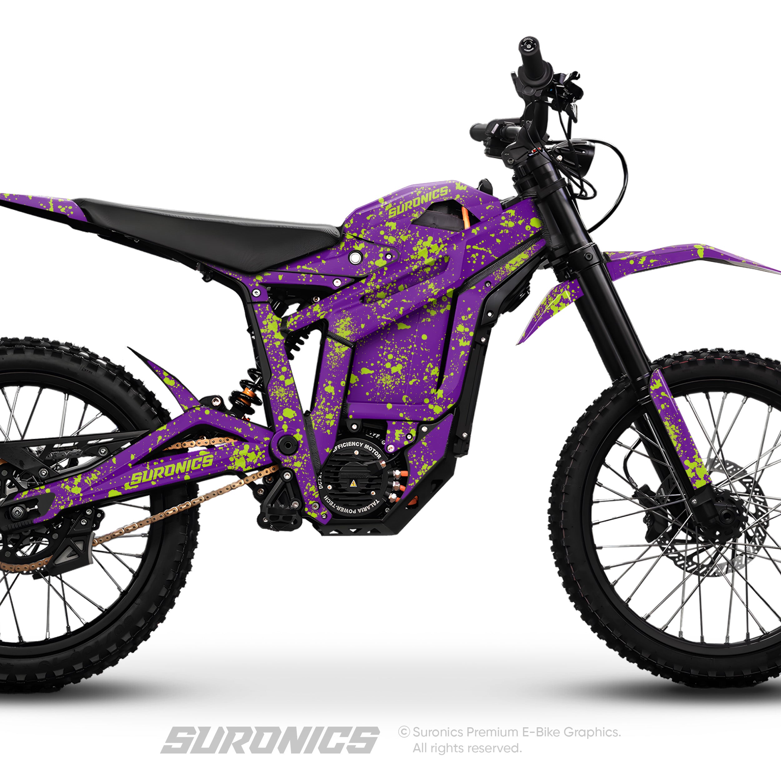 SPLATTER PURPLE GREEN Talaria Sting MX5 PRO Graphics kit