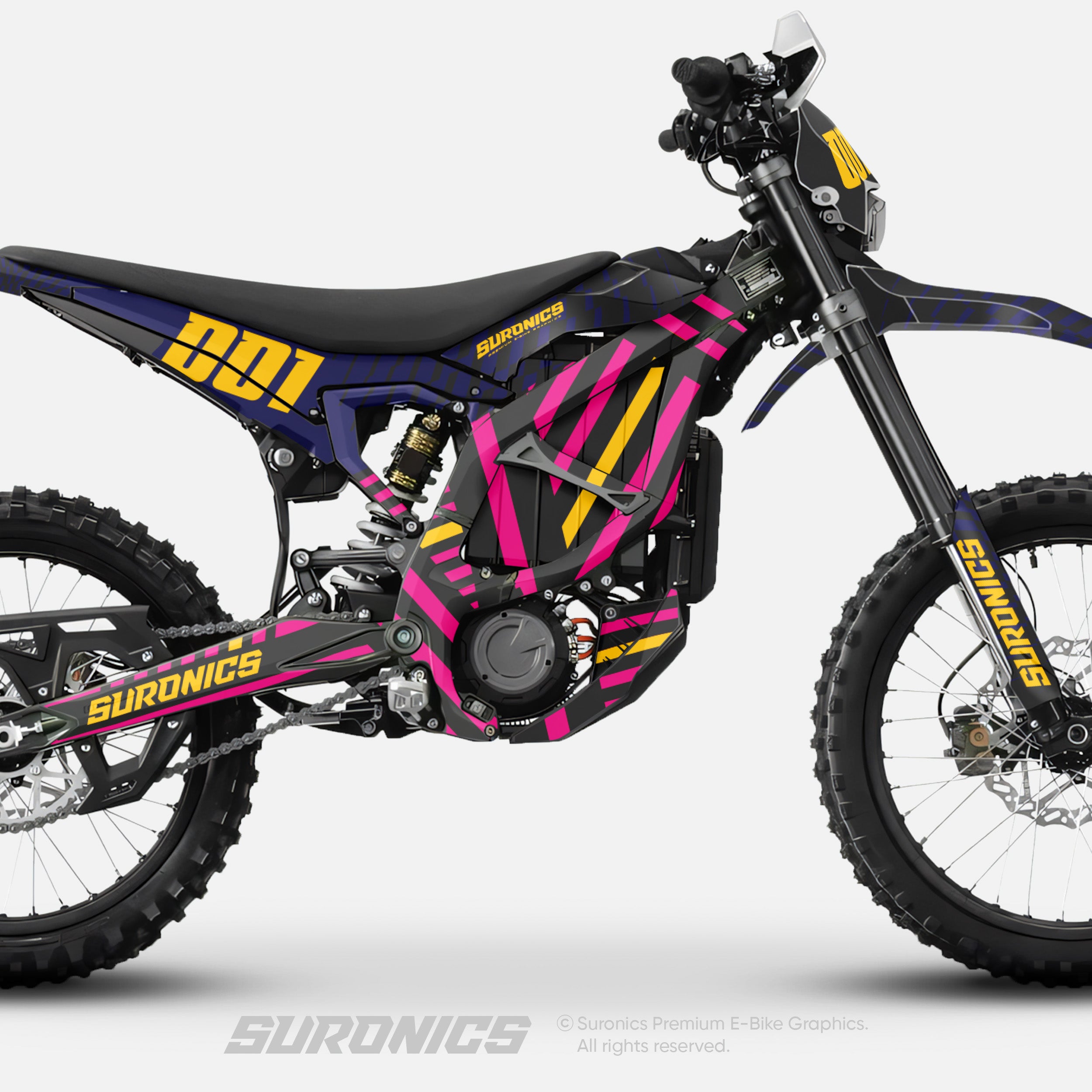 FUTURACE NAVY YELLOW Surron Ultra Bee Graphics kit