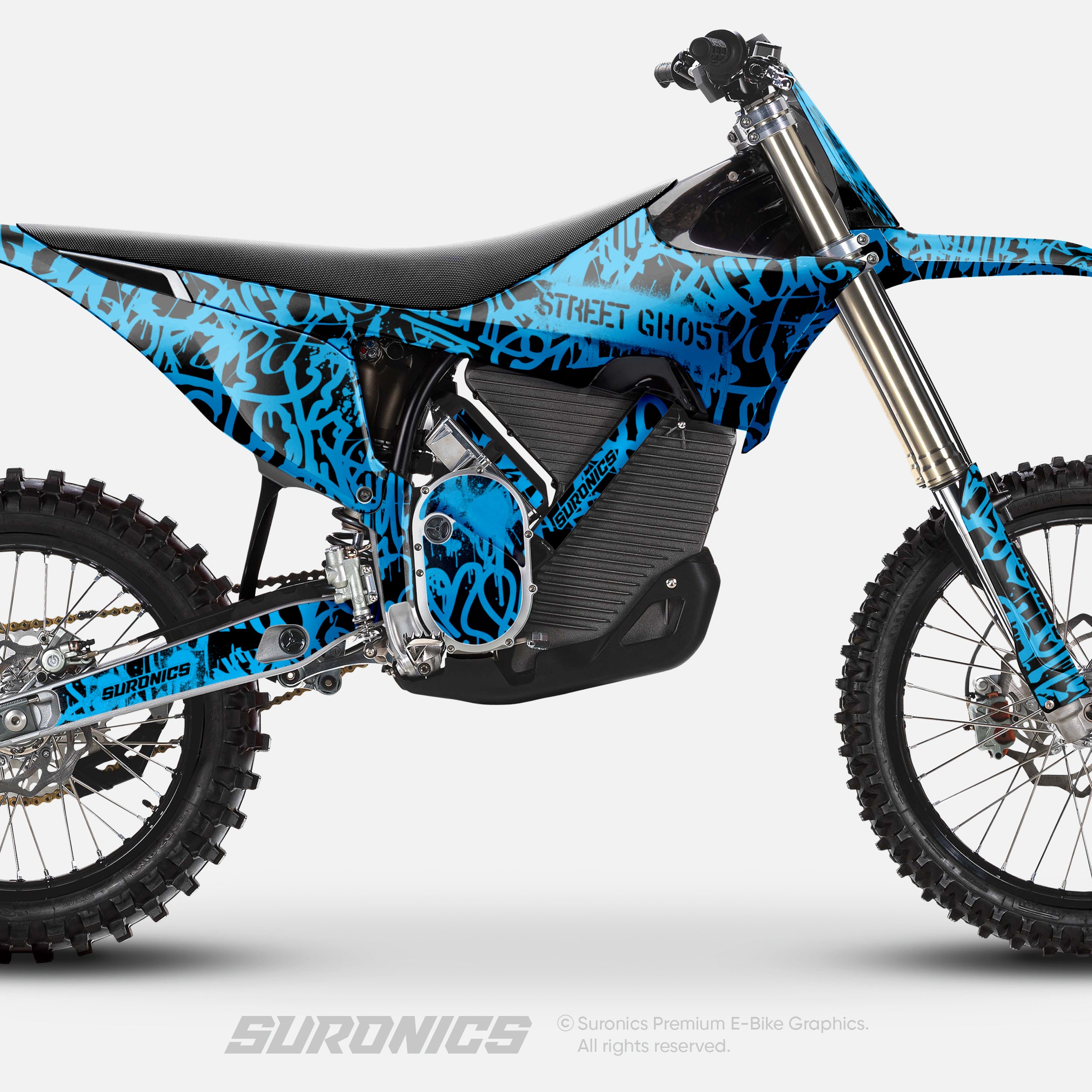 STREET GHOST BLACK CYAN Stark Varg Graphics kit