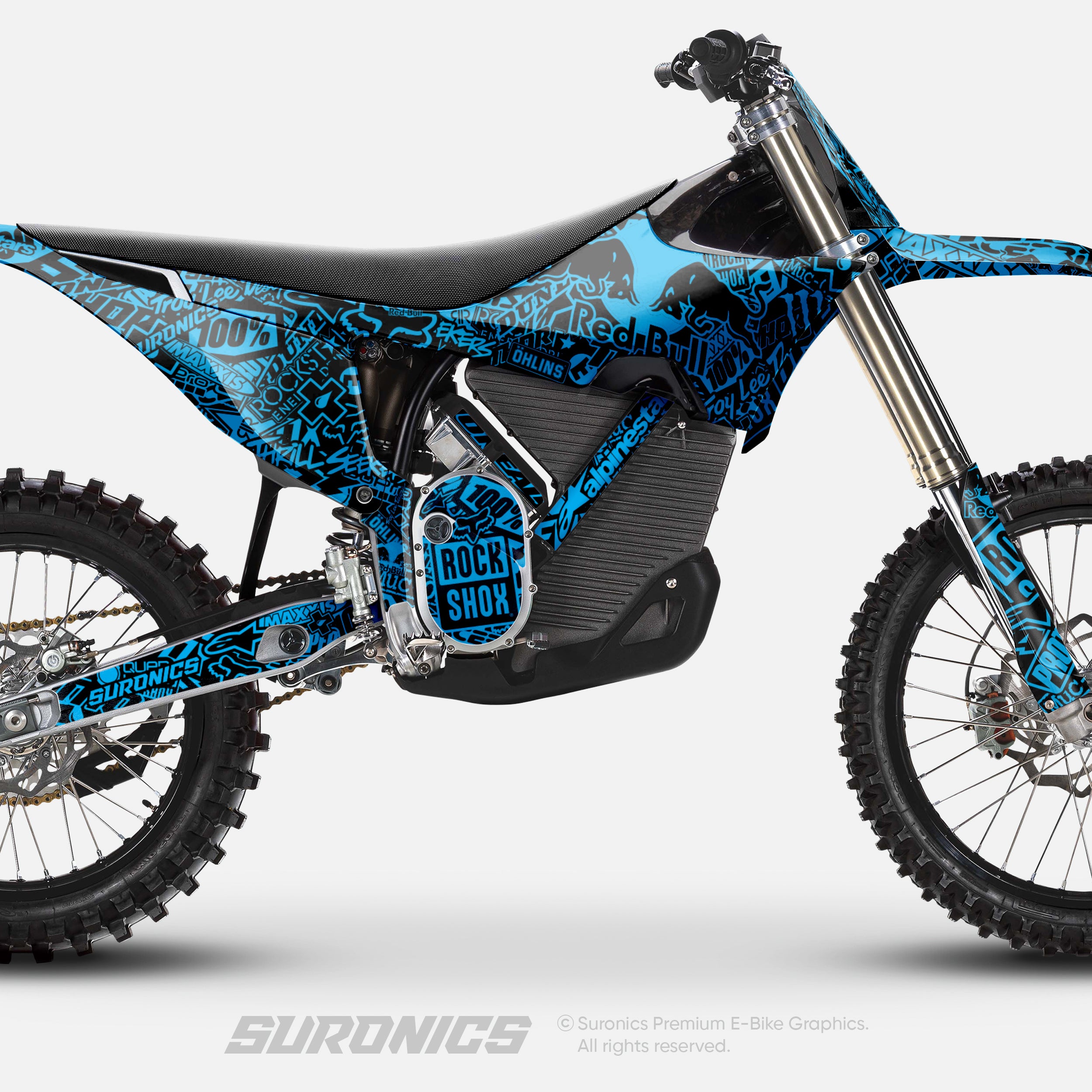 STICKY BLACK CYAN Stark Varg Graphics kit