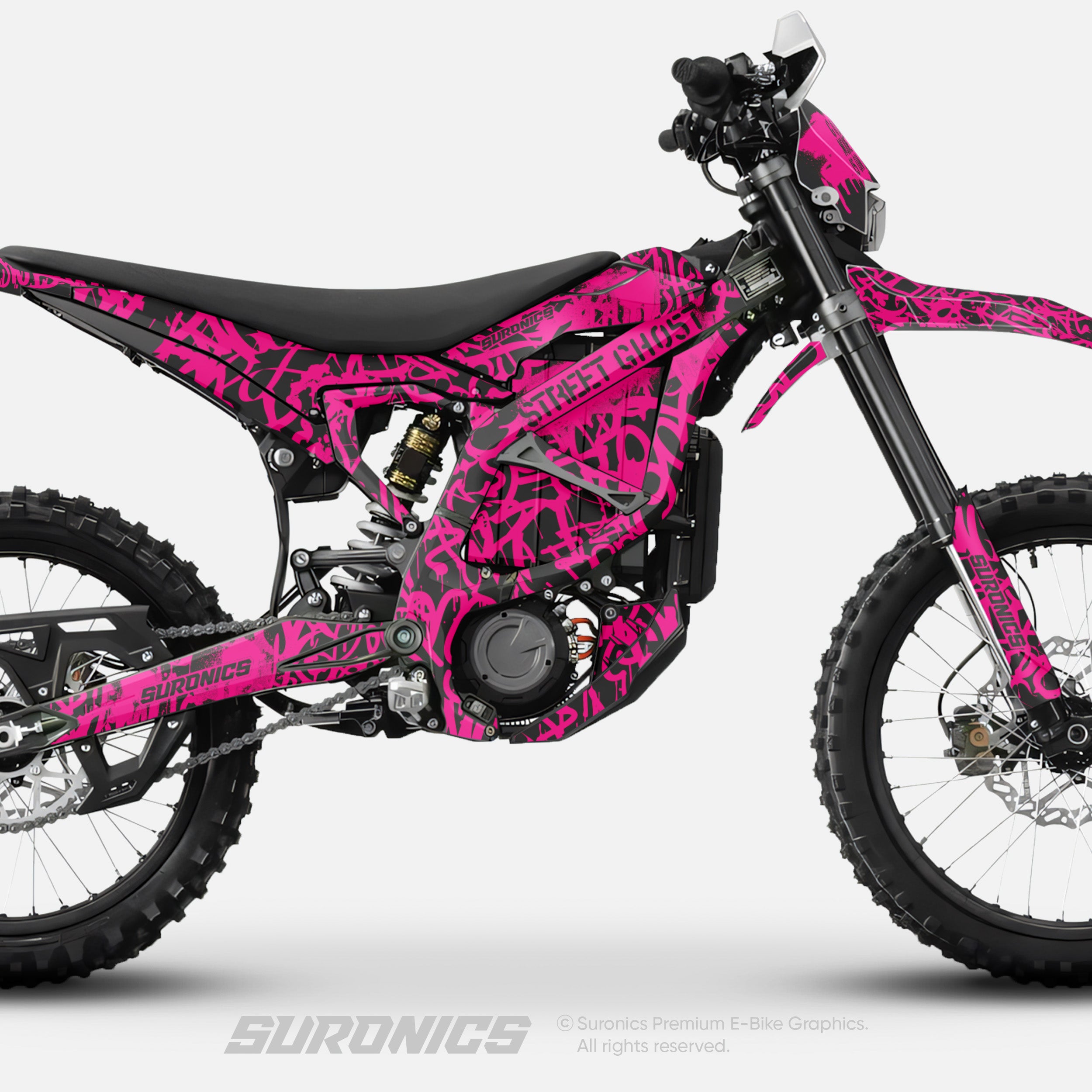 STREET GHOST BLACK MAGENTA Surron Ultra Bee Graphics kit