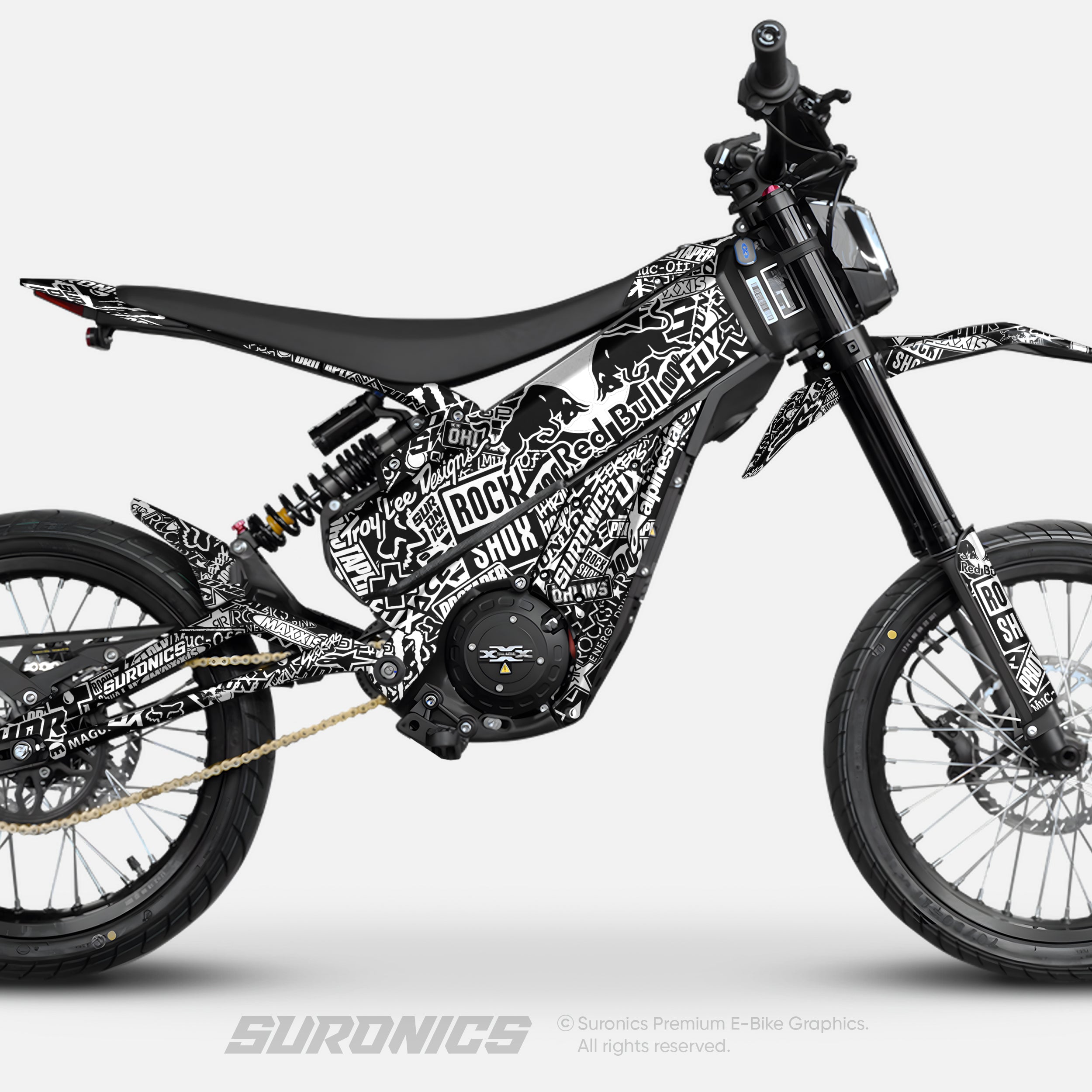STICKY BLACK WHITE Talaria XXX Graphics kit
