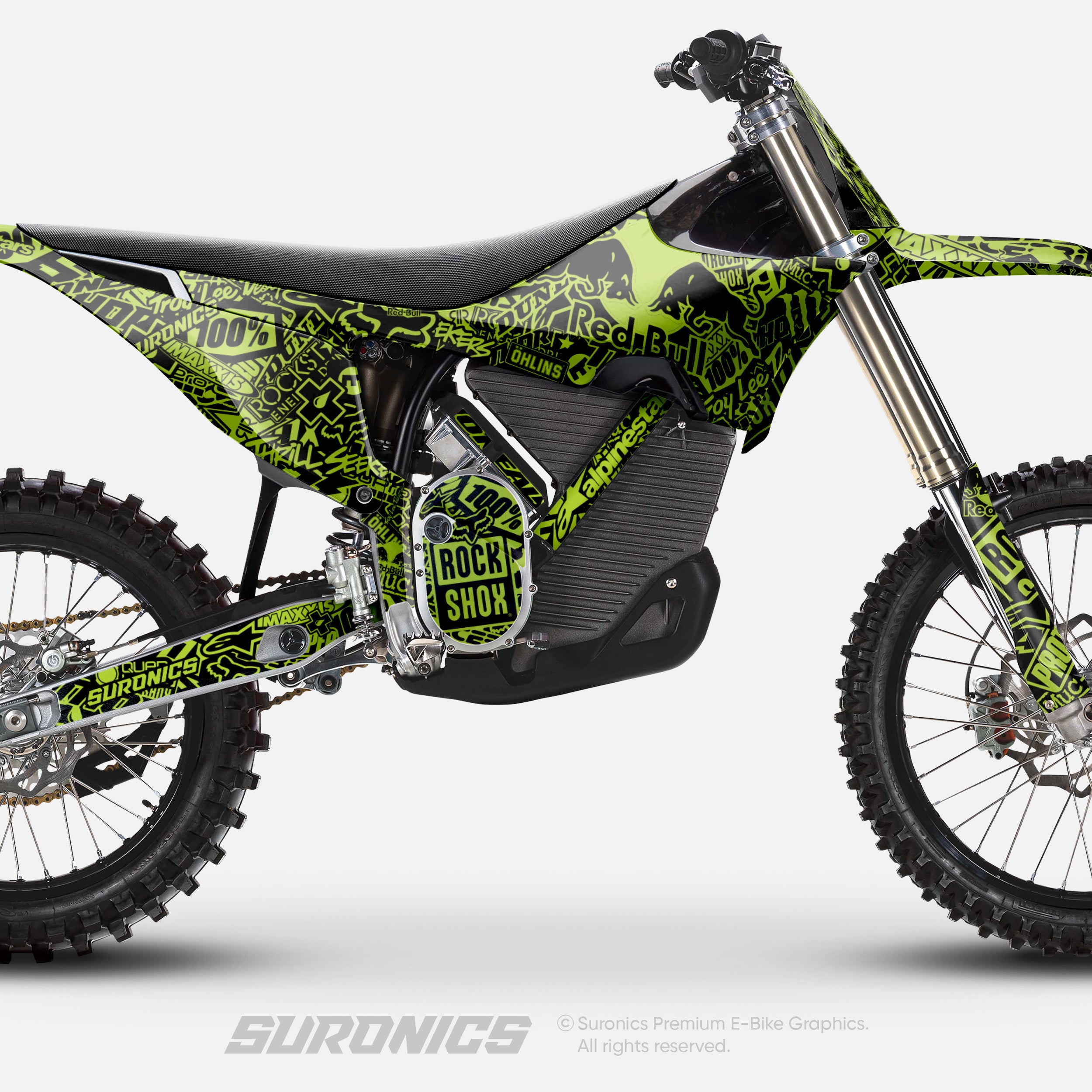 STICKY BLACK GREEN Stark Varg Graphics kit