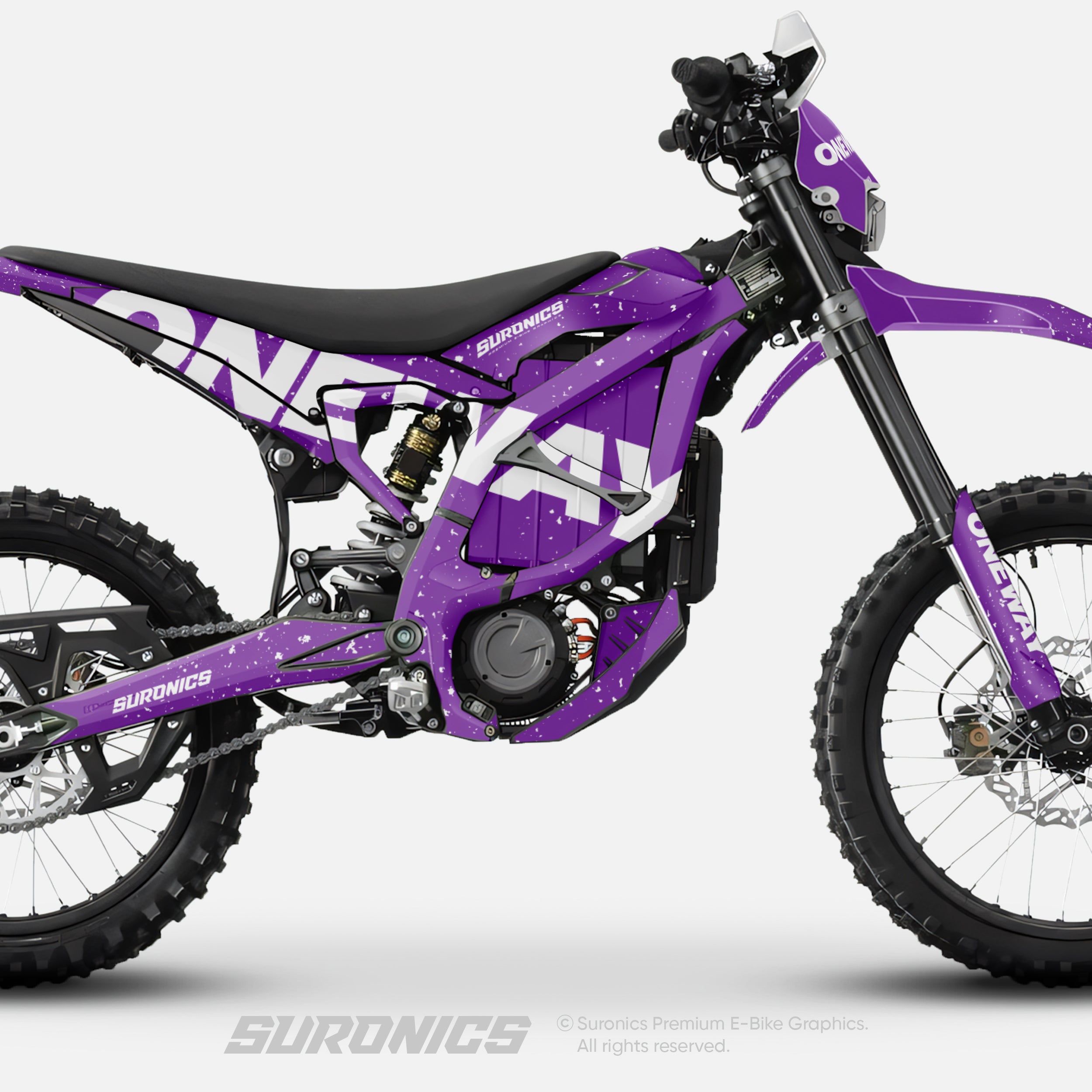 ONEWAY PURPLE WHITE Surron Ultra Bee Graphics kit