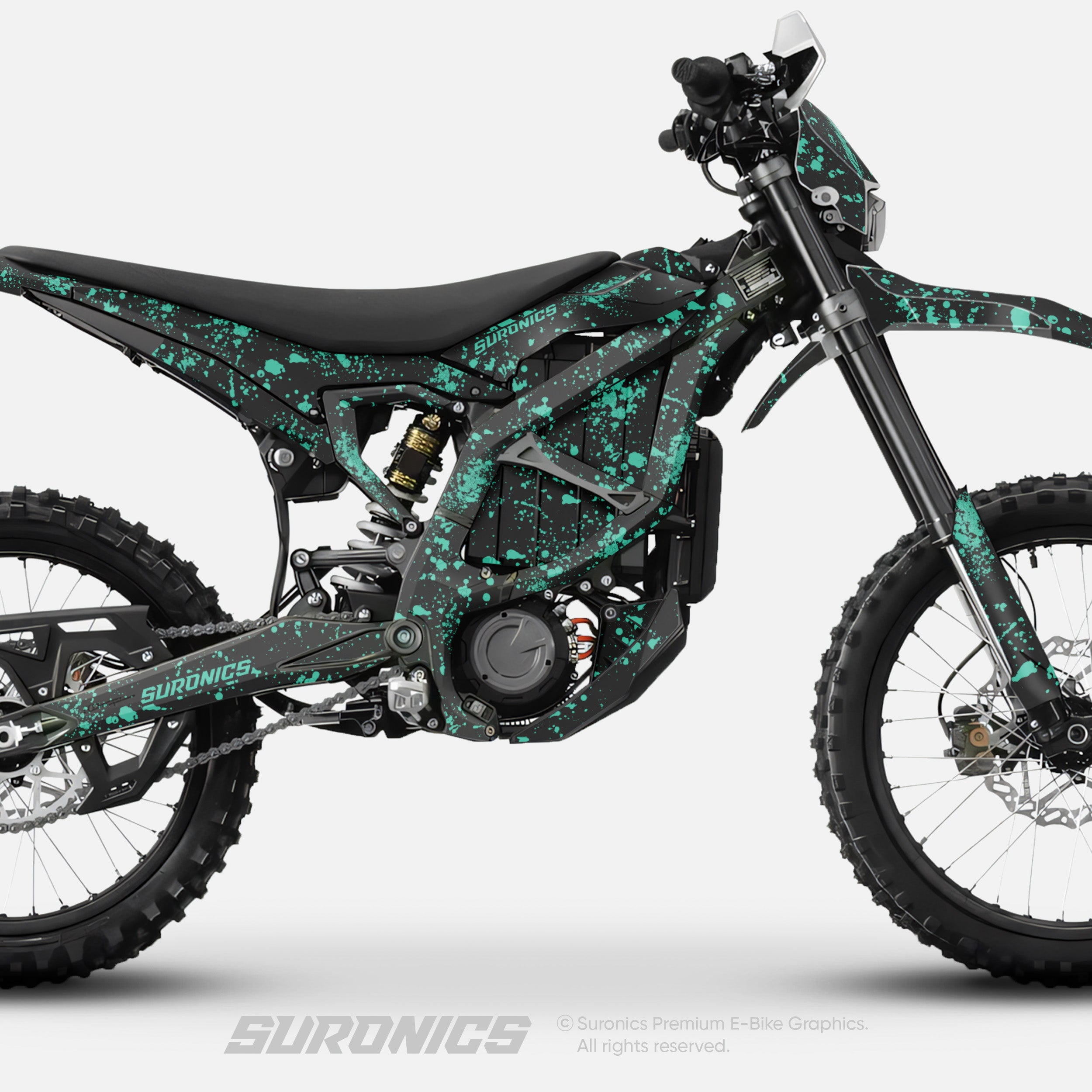 SPLATTER BLACK MINT Surron Ultra Bee Graphics kit