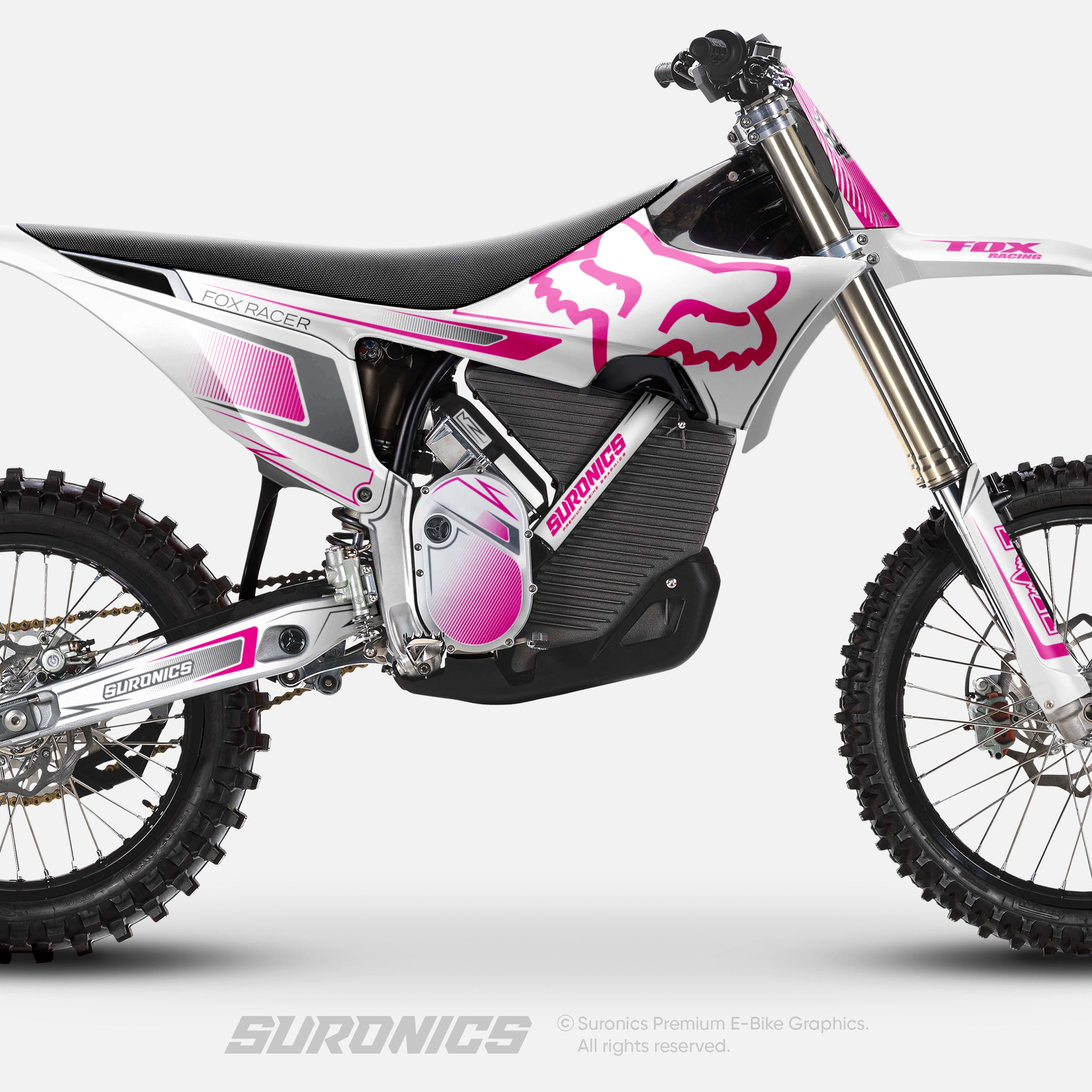 FOX RACER WHITE MAGENTA Stark Varg Graphics kit
