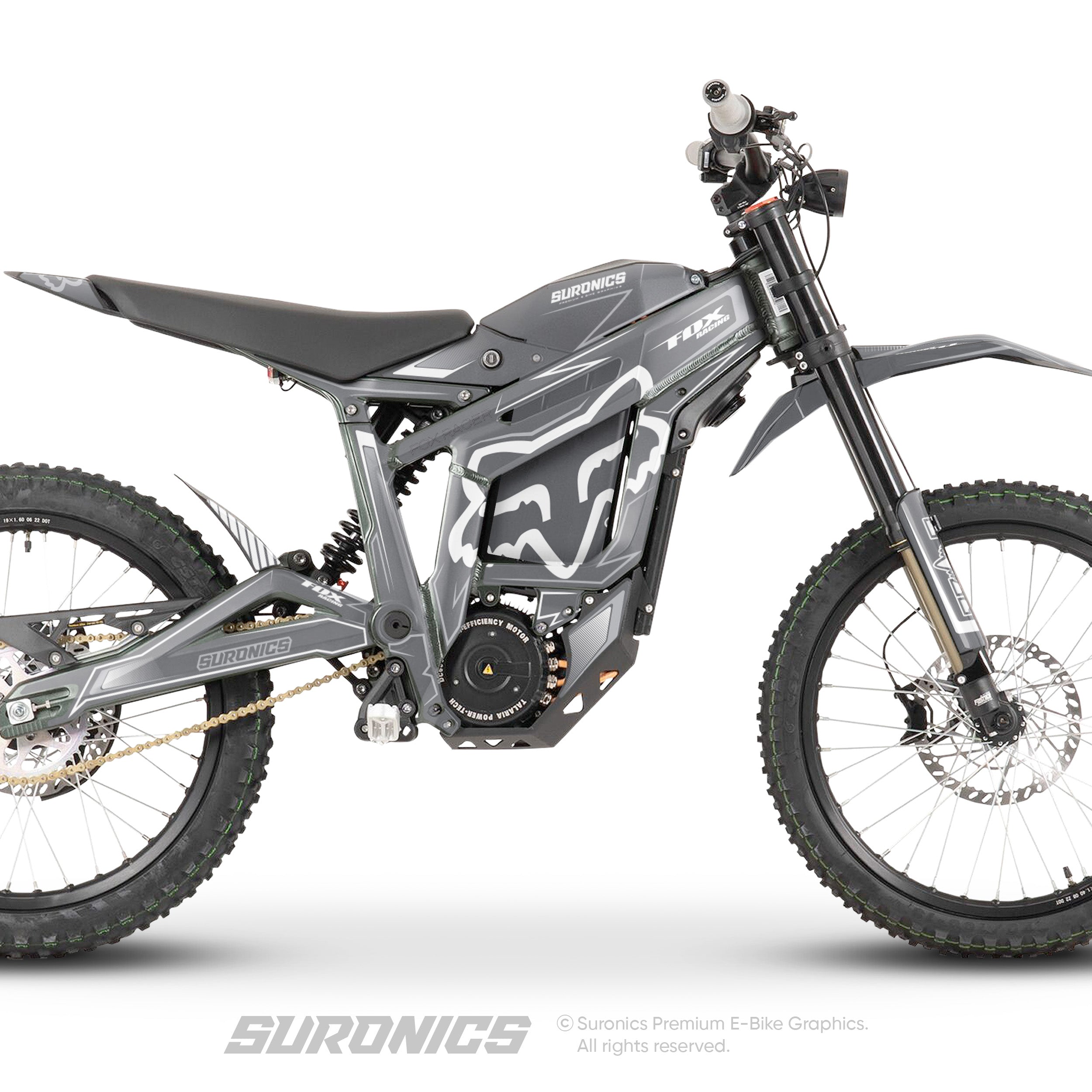 FOX RACER GREY WHITE Talaria Sting MX3 MX4 Graphics kit