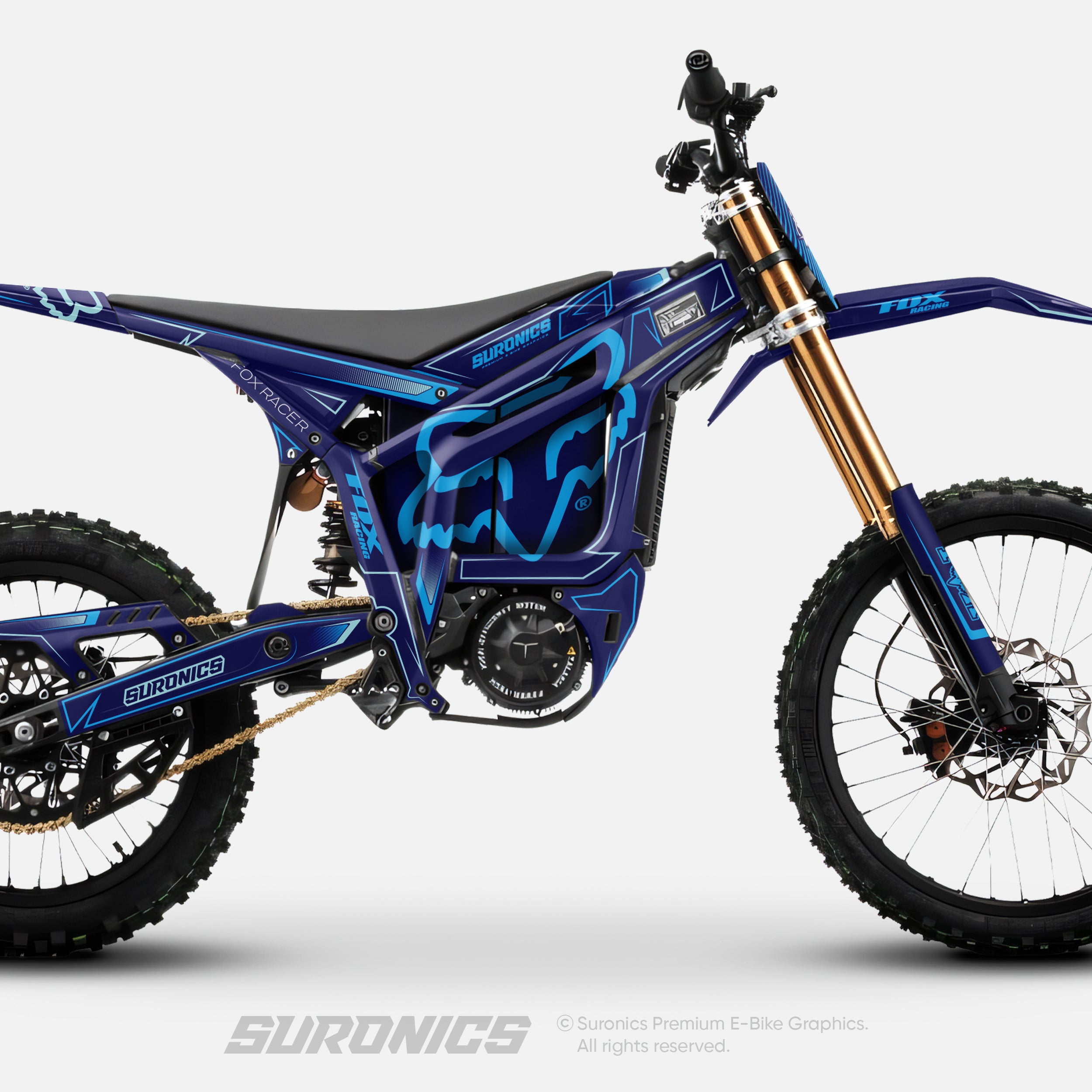 FOX RACER NAVY CYAN Talaria Komodo Graphics kit