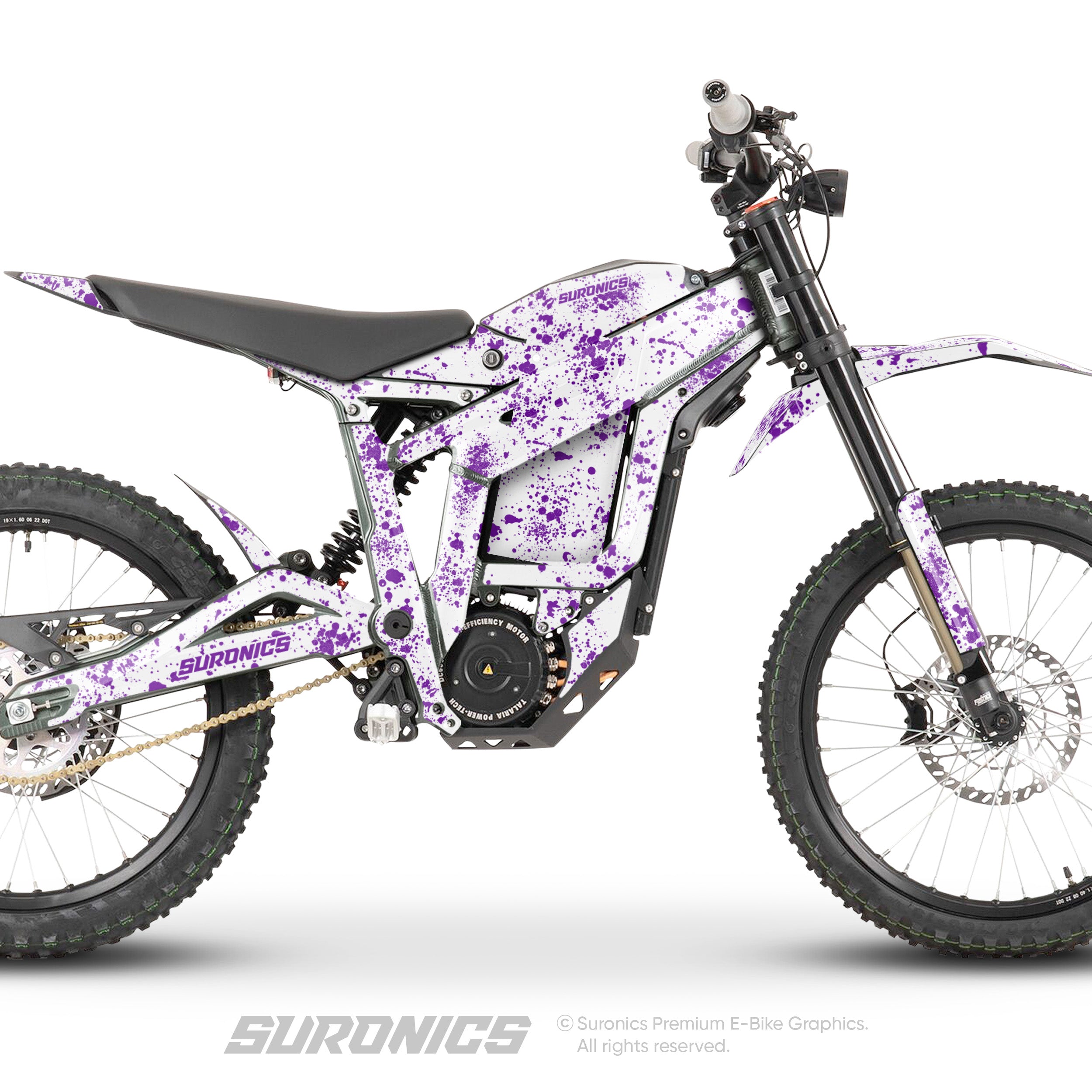 SPLATTER WHITE PURPLE Talaria Sting MX3 MX4 Graphics kit