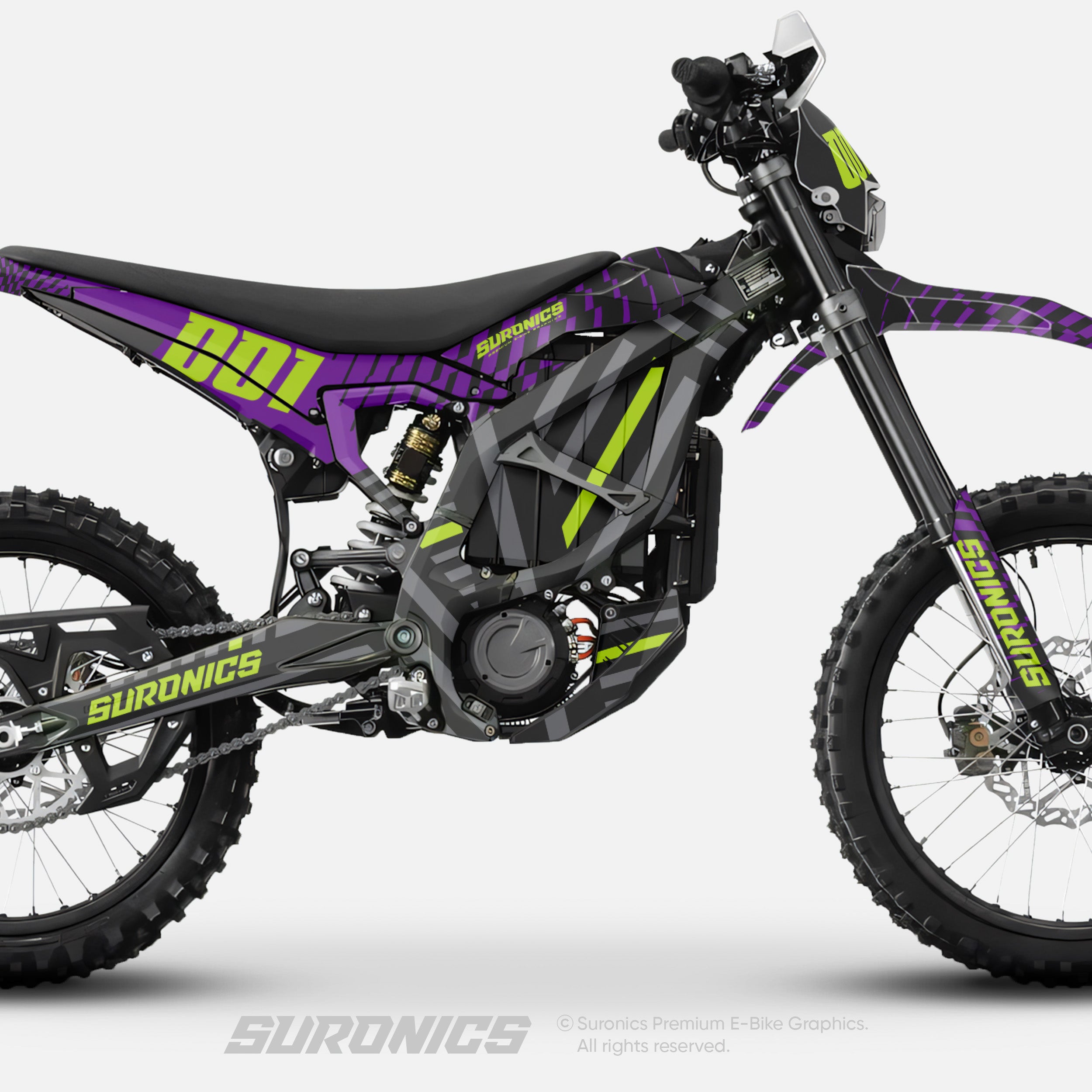 FUTURACE PURPLE GREEN Surron Ultra Bee Graphics kit