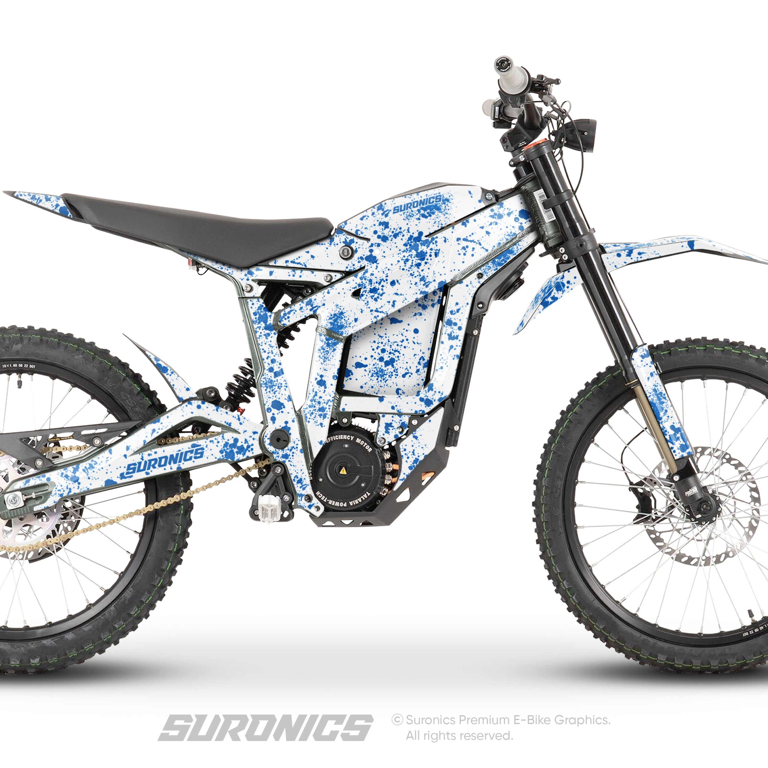 SPLATTER WHITE BLUE Talaria Sting MX3 MX4 Graphics kit