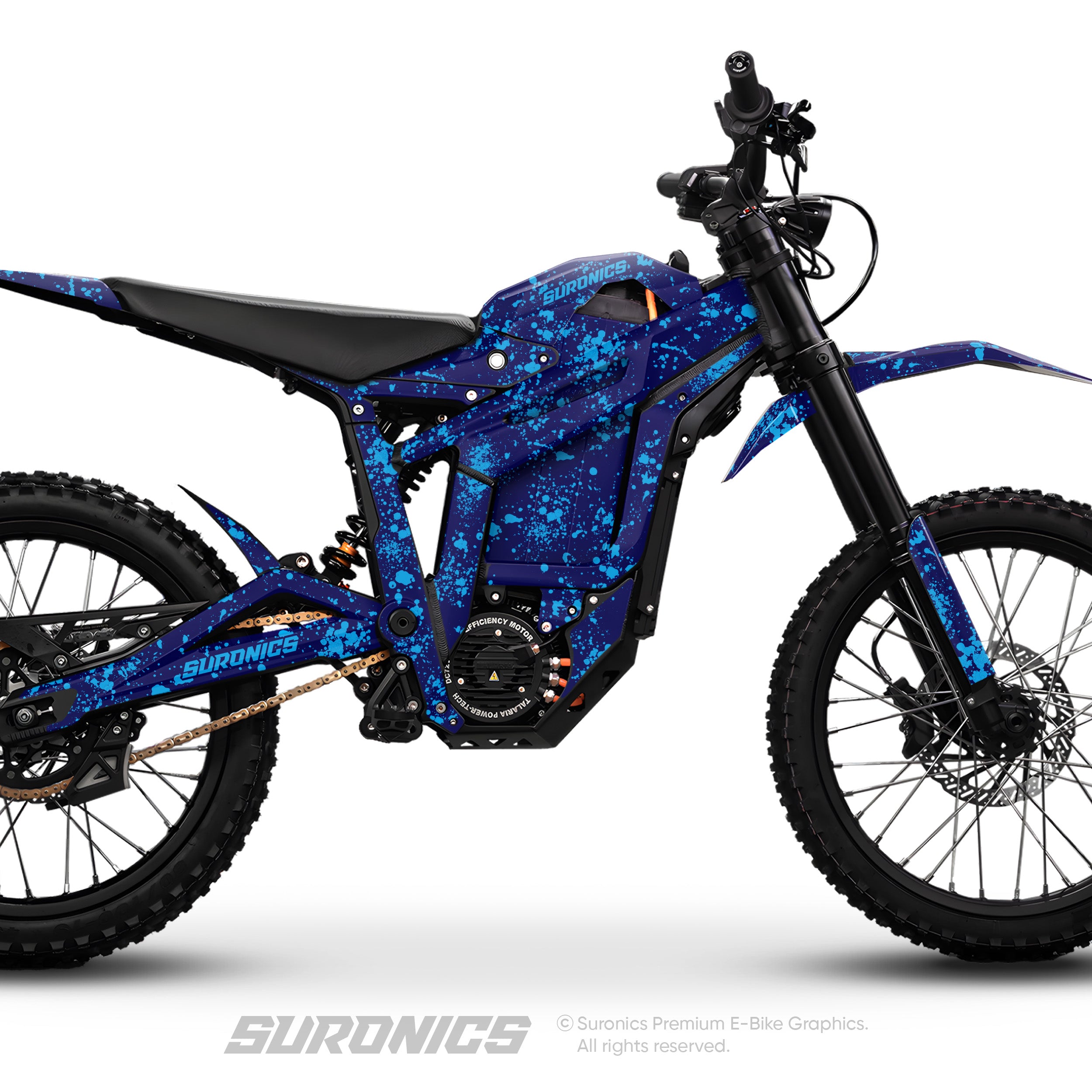 SPLATTER NAVY CYAN Talaria Sting MX5 PRO Graphics kit
