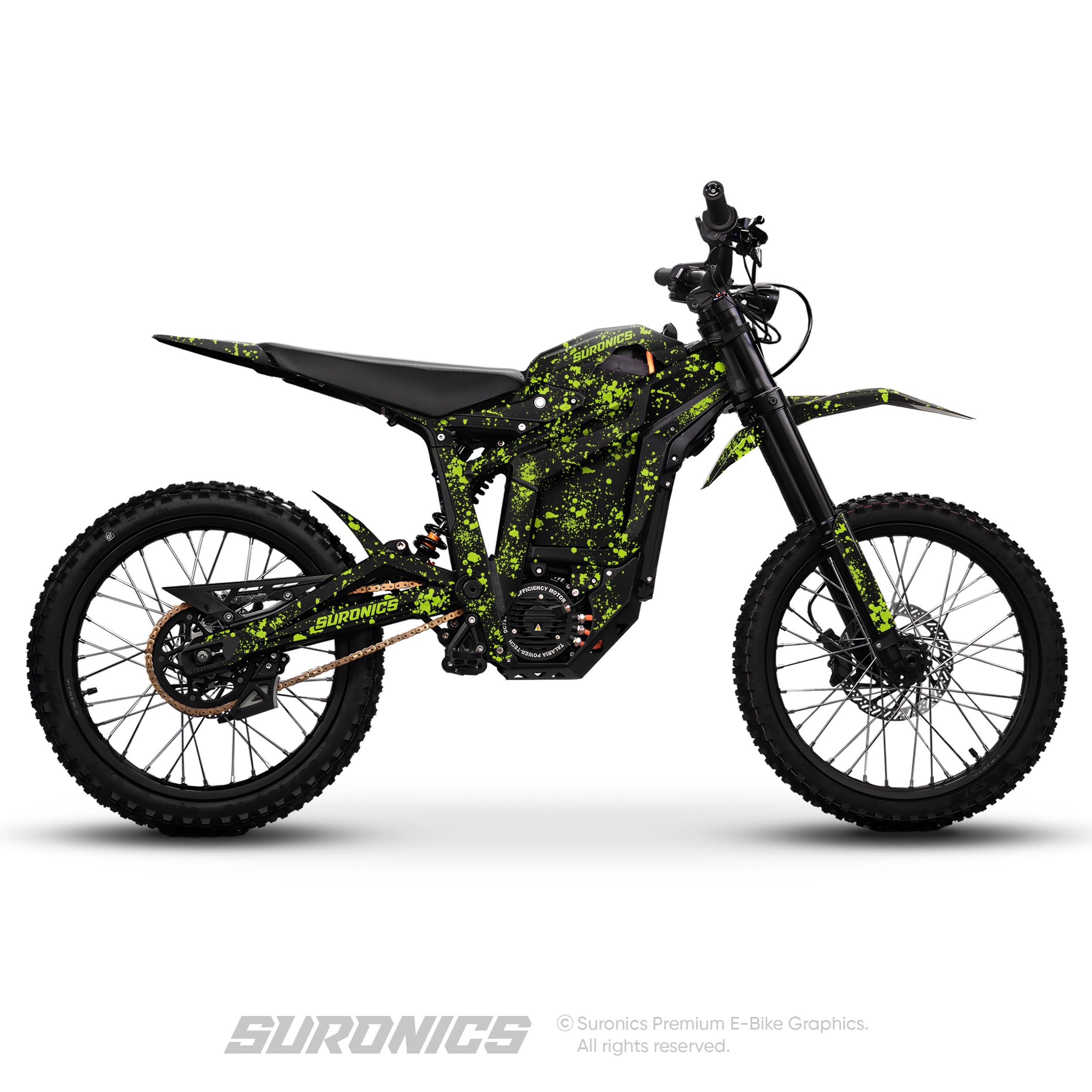 SPLATTER BLACK GREEN Talaria Sting MX5 PRO Graphics kit