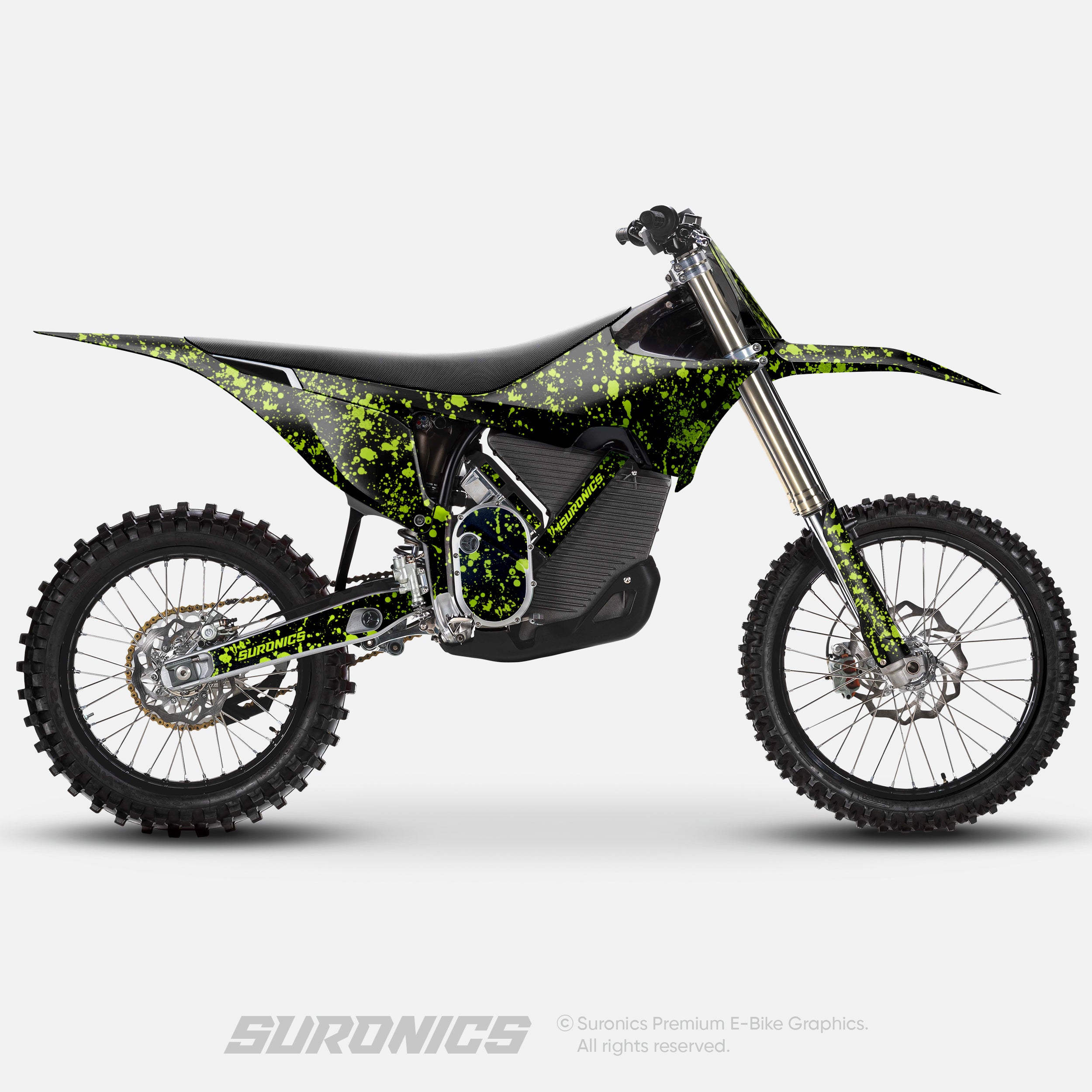 SPLATTER BLACK GREEN Stark Varg Graphics kit