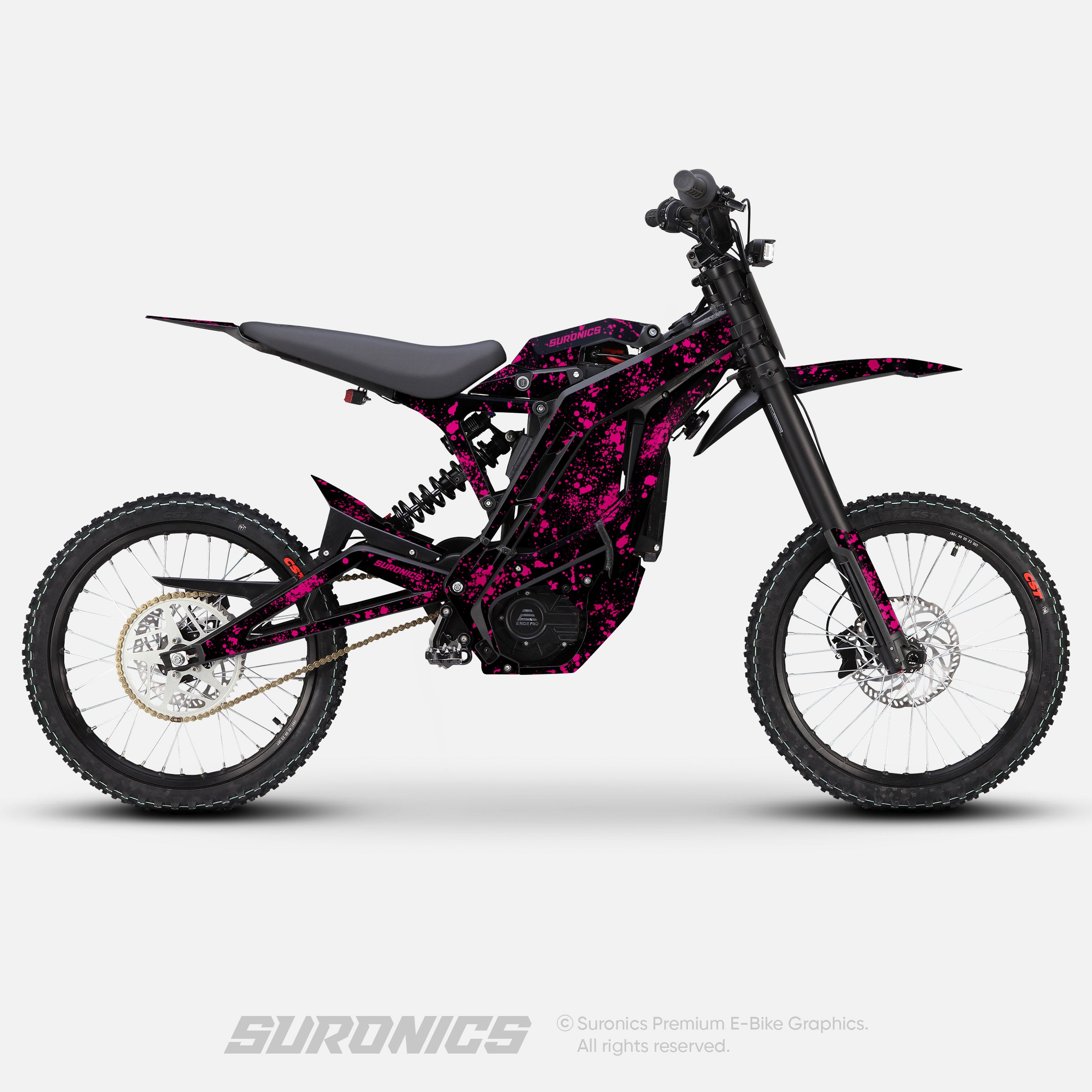 SPLATTER BLACK MAGENTA Eride Pro SS SR Graphics kit