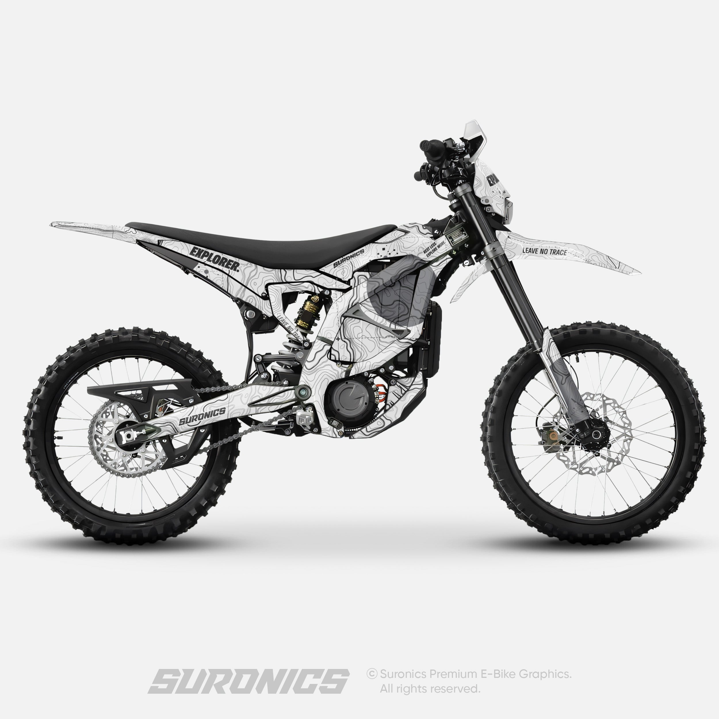 EXPLORER WHITE GREY Surron Ultra Bee Graphics kit