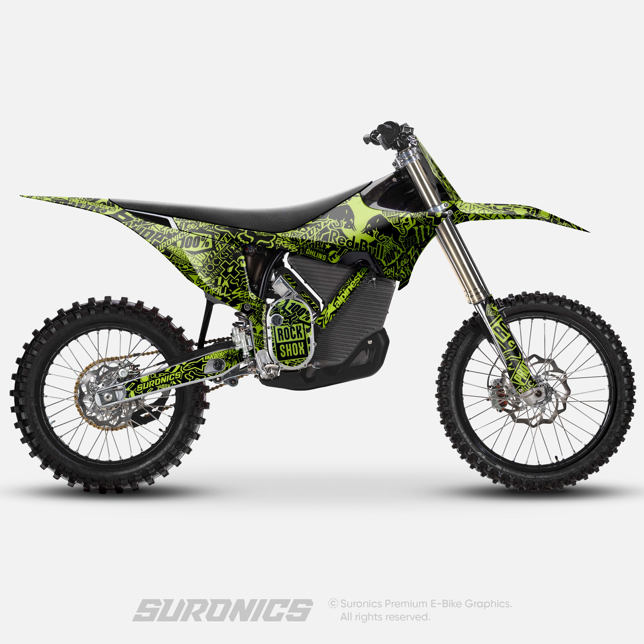 STICKY BLACK GREEN Stark Varg Graphics kit