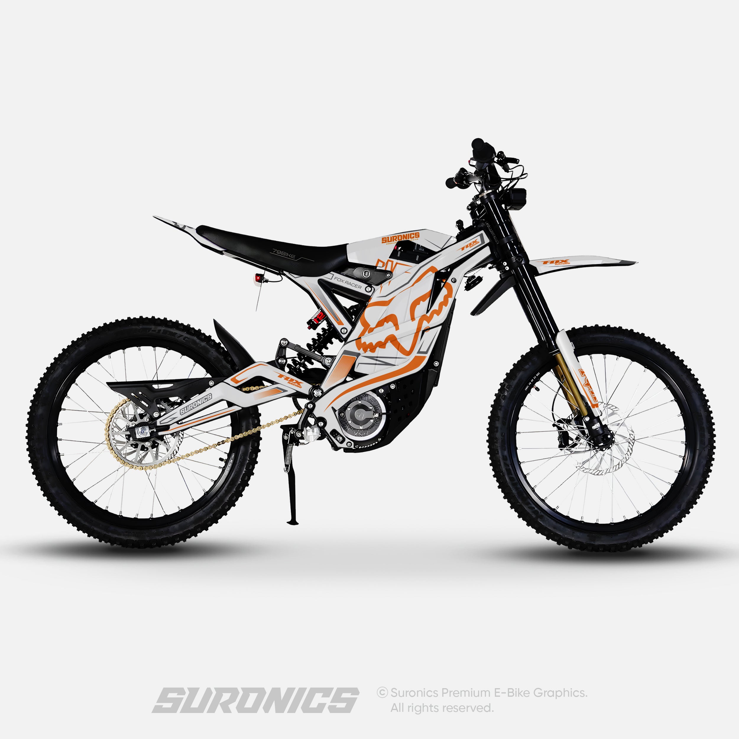 FOX RACER WHITE ORANGE 79Bike Falcon PRO / GT / M Graphics kit