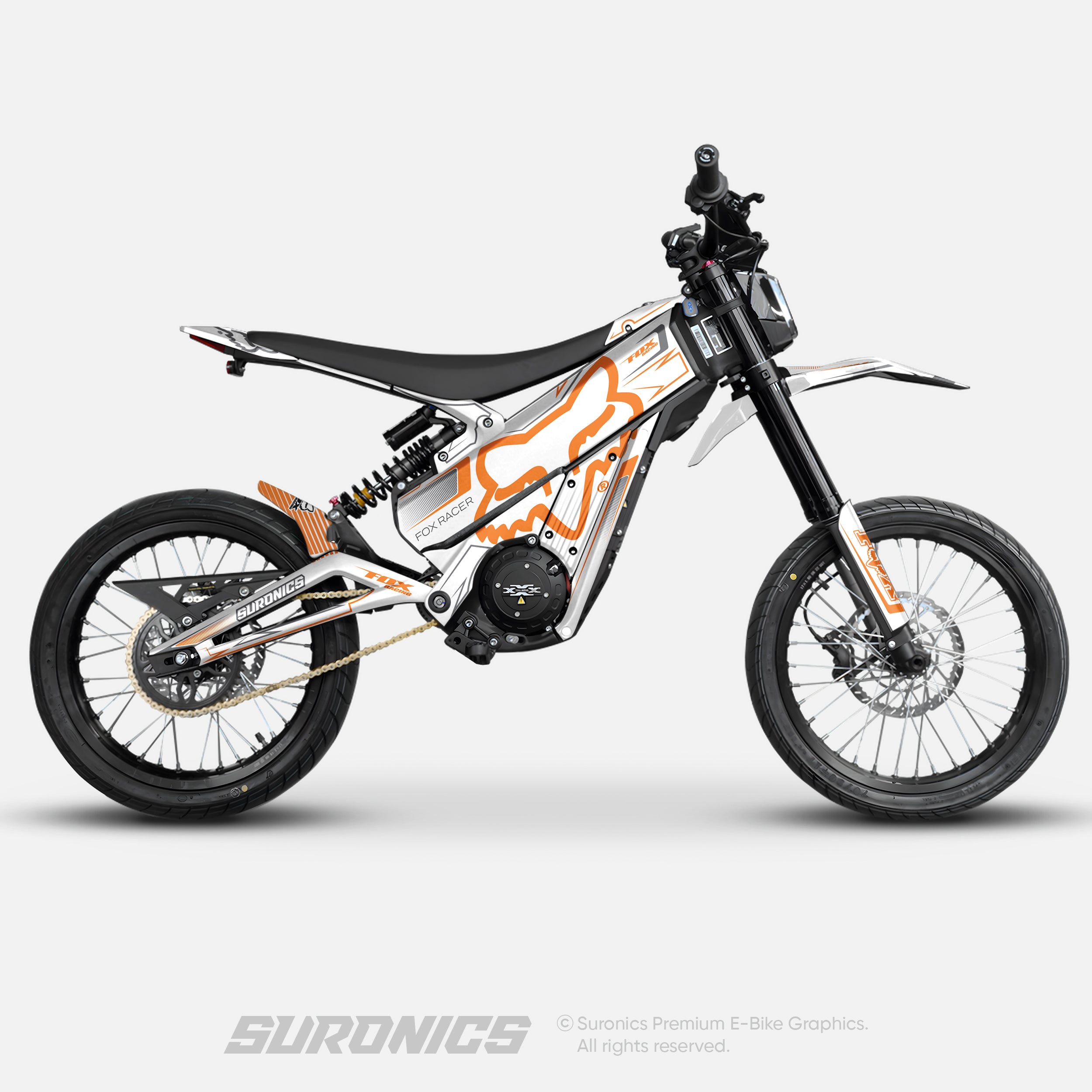 FOX RACER WHITE ORANGE Talaria XXX Graphics kit