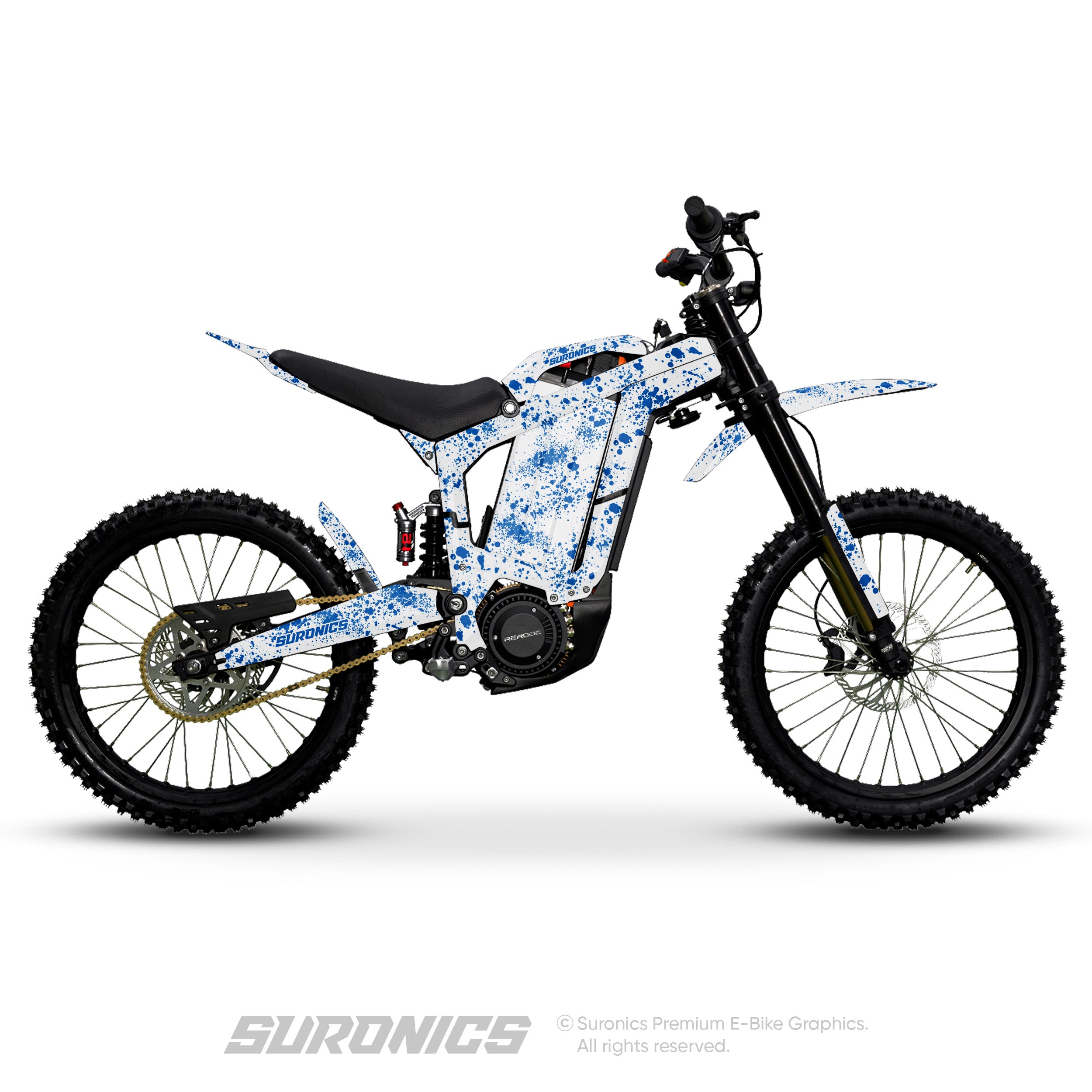 SPLATTER WHITE BLUE Rerode R1 Graphics kit