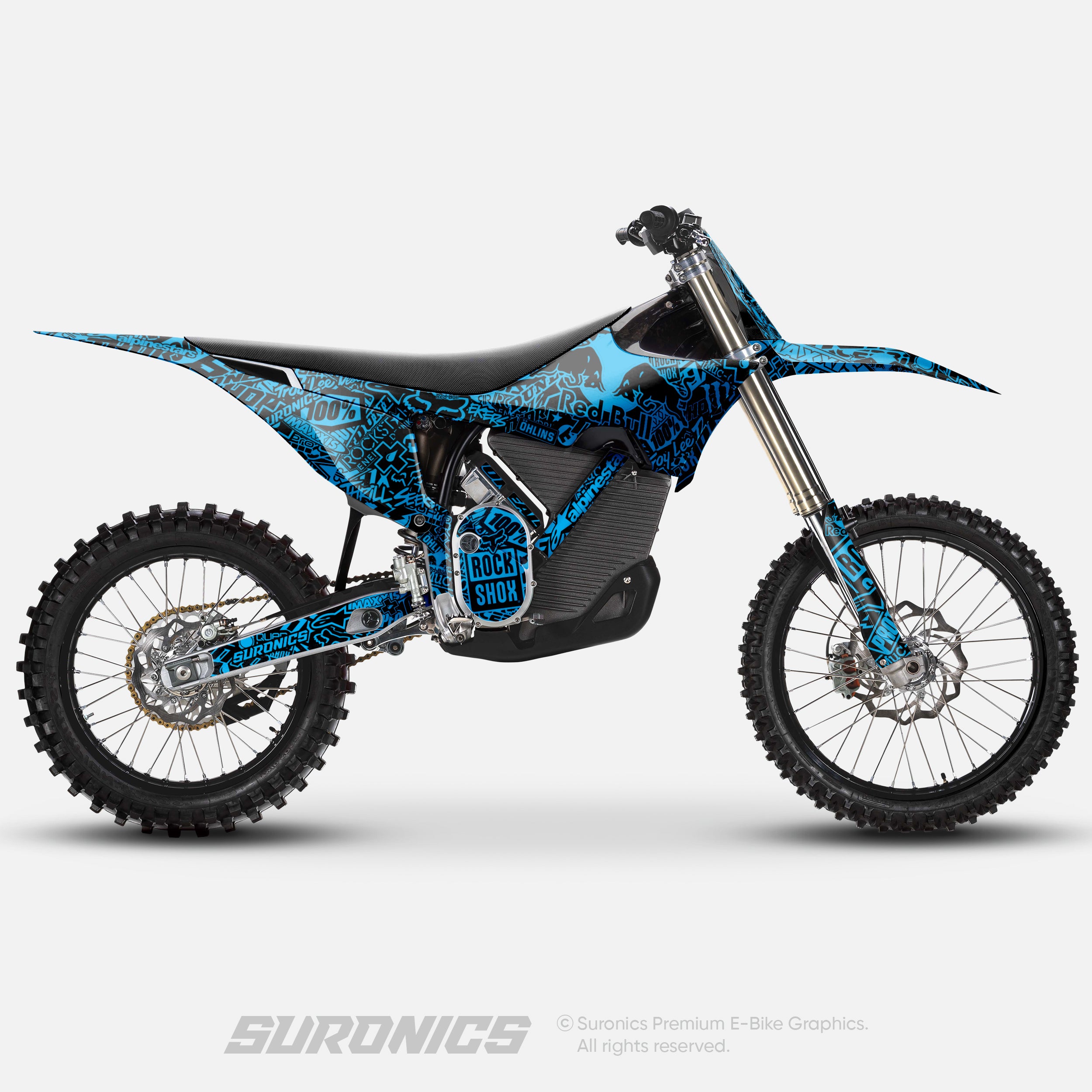 STICKY BLACK CYAN Stark Varg Graphics kit