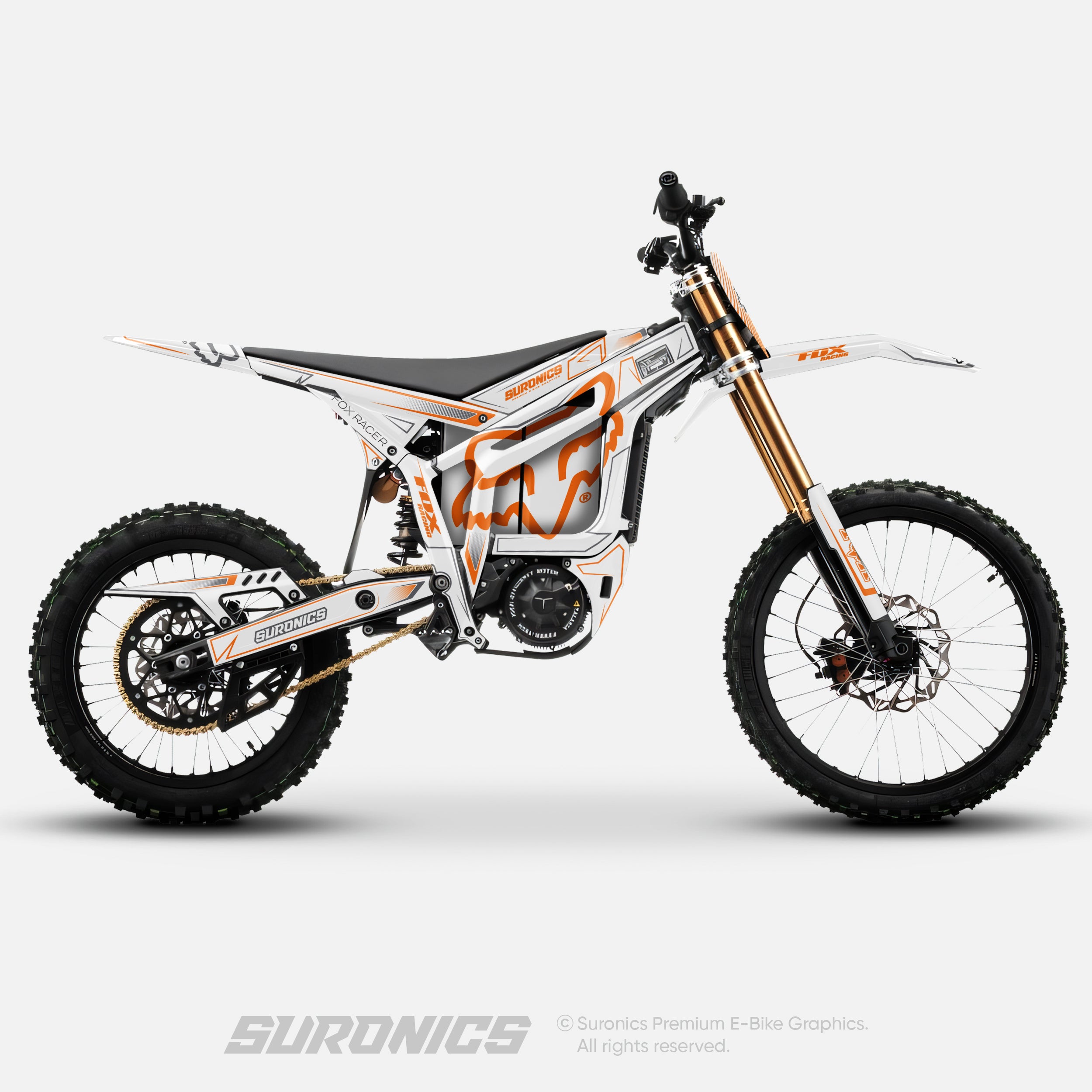 FOX RACER WHITE ORANGE Talaria Komodo Graphics kit