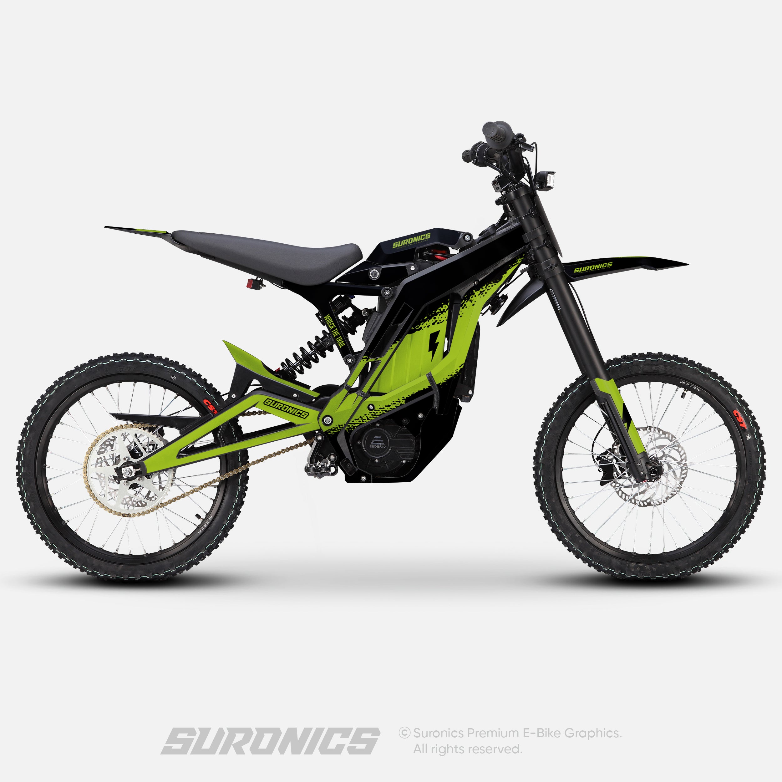 HALF BLACK GREEN E-Ride Pro SS SR Graphics kit