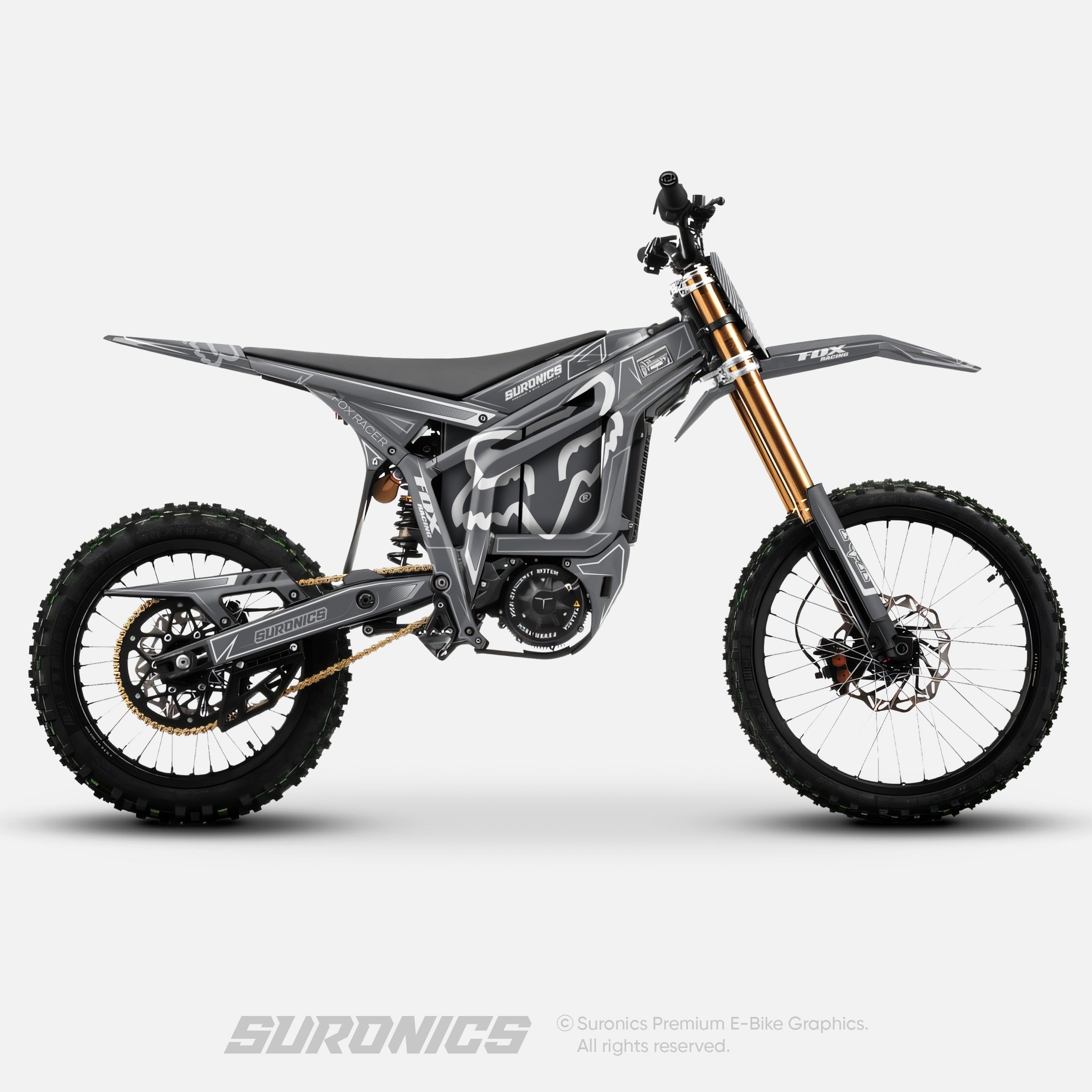FOX RACER GREY WHITE Talaria Komodo Graphics kit